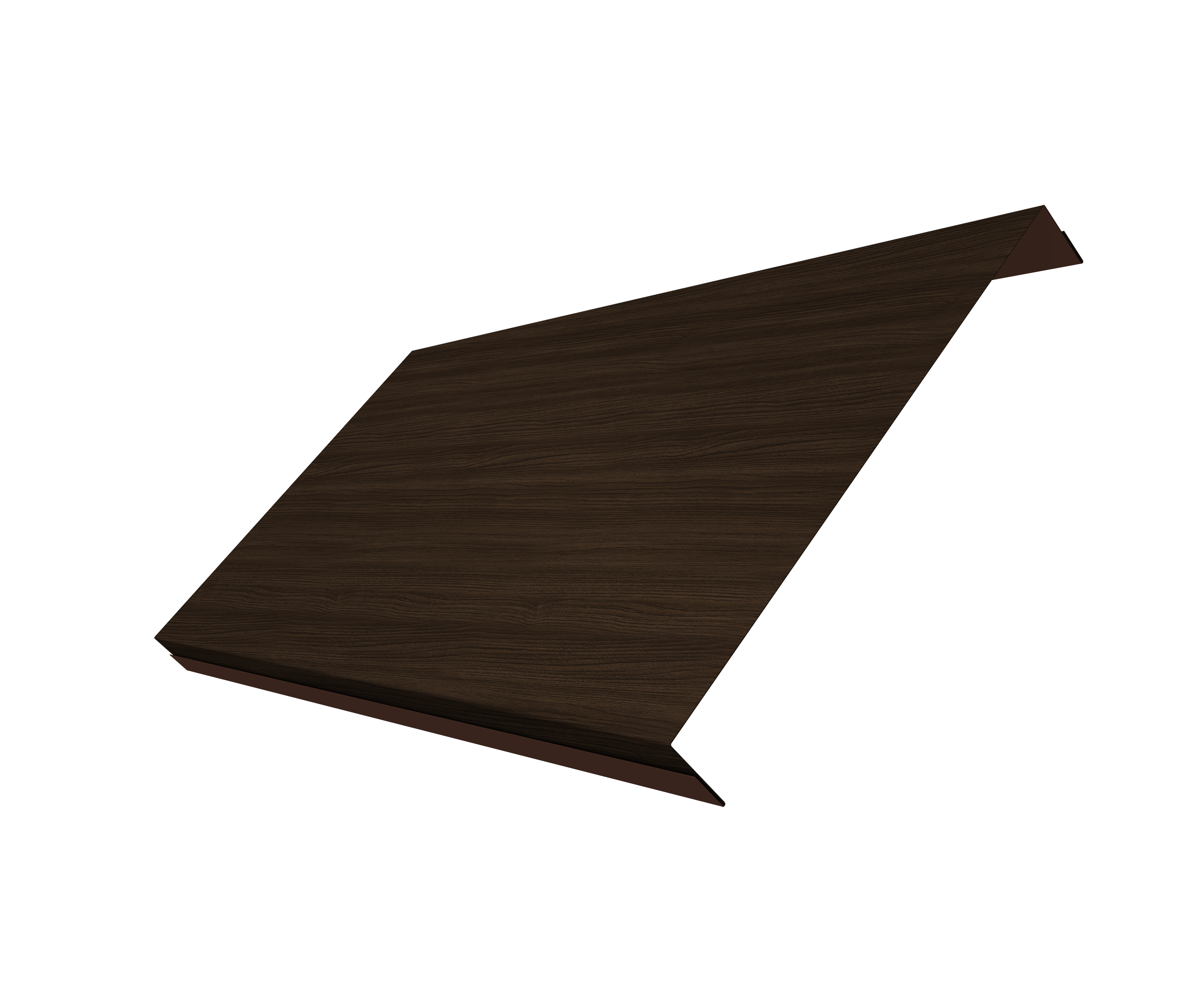 Ламель обратная 200 забора жалюзи Texas 0,45 Print Elite Coffee Wood TwinColor