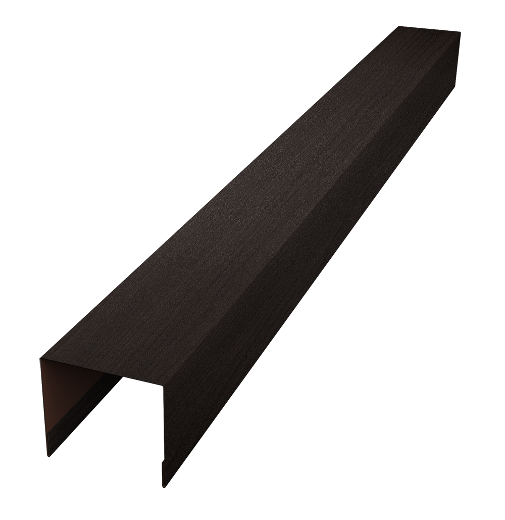 Стойка боковая крепежная для забора жалюзи Palermo 0,45 Print Elite Coffee Wood TwinColor (2,5м)