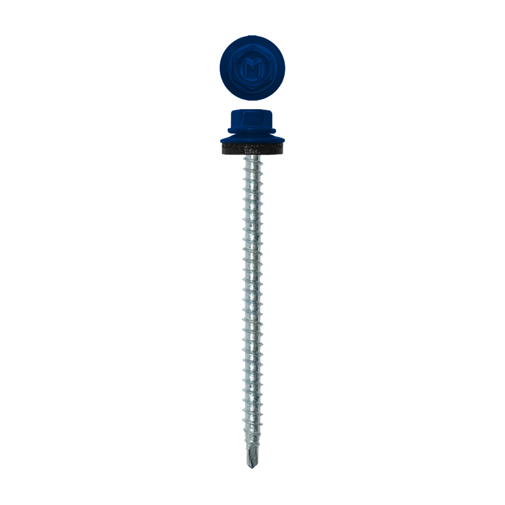 Саморез кровельный Daxmer 4,8х70 RAL 5002 (100) сверло №1