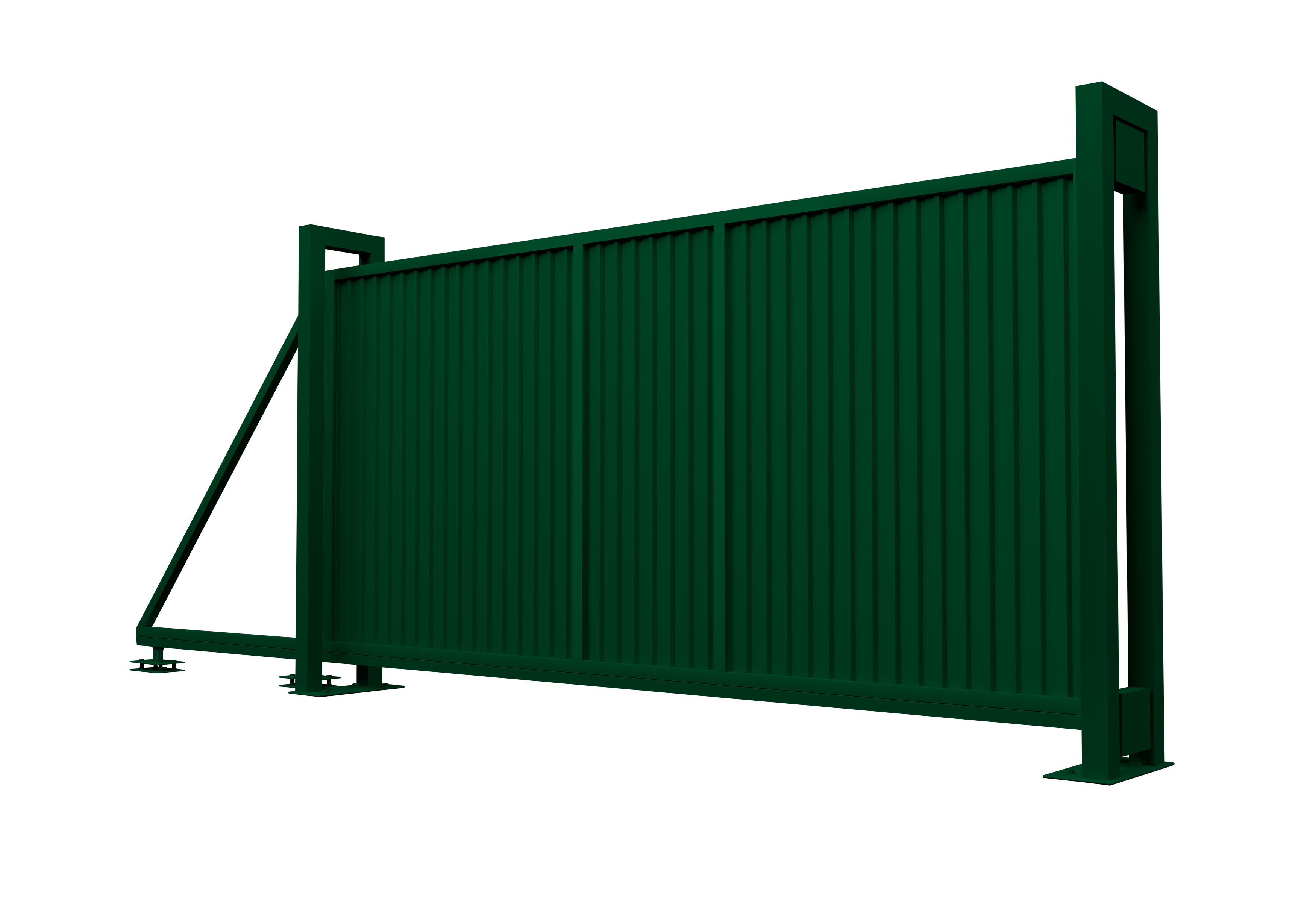 Ворота откатные Estet 2,0х4,5 RAL 6005