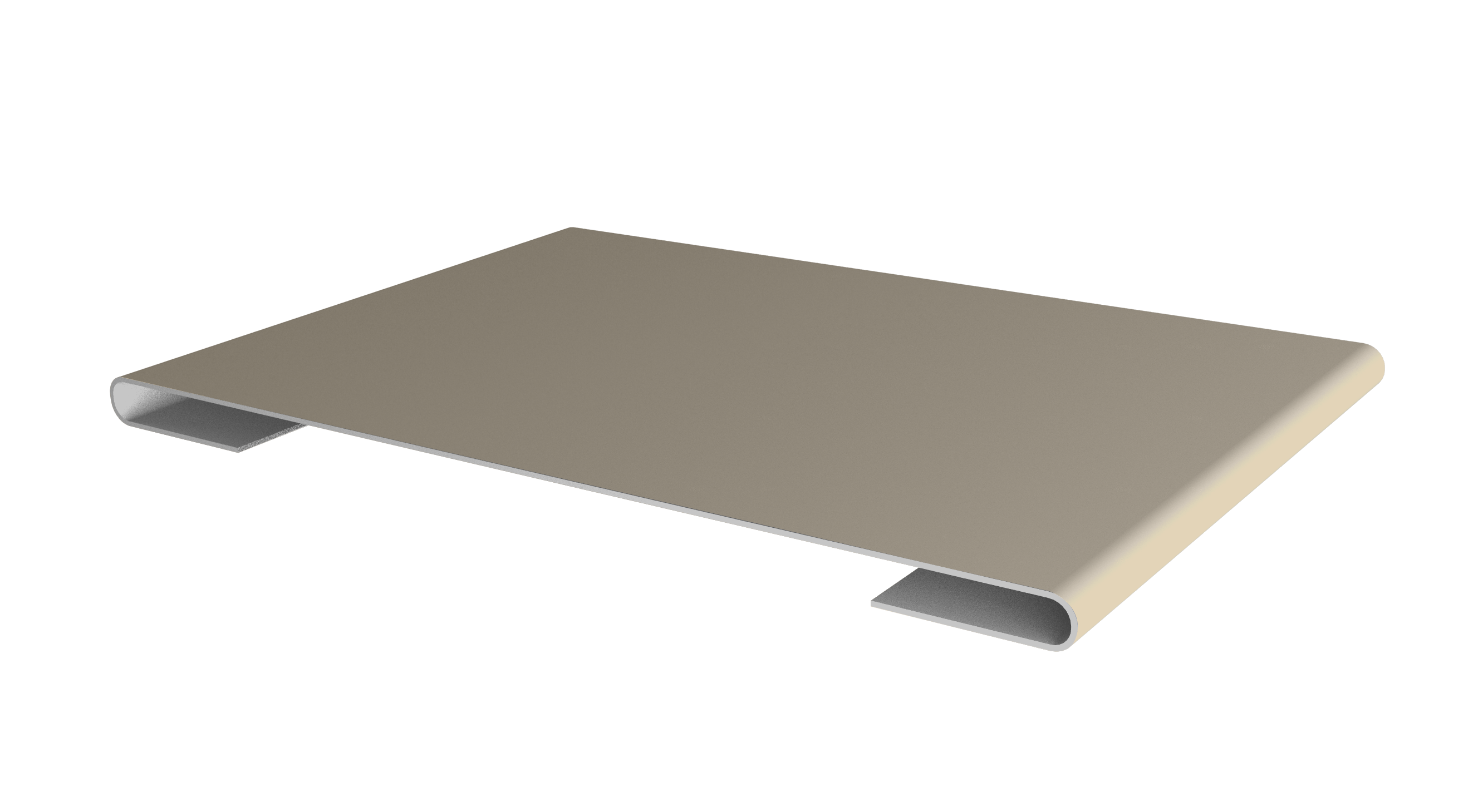 Планка стыковочная 0,5 Satin с пленкой RAL 1015 светлая слоновая кость (3м)