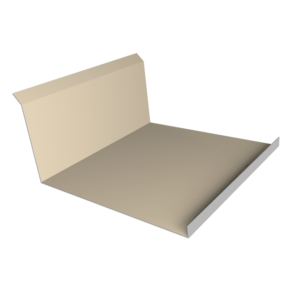 Планка примыкания нижняя 20х122х260х15 0,5 Satin с пленкой RAL 1015 светлая слоновая кость (2м)