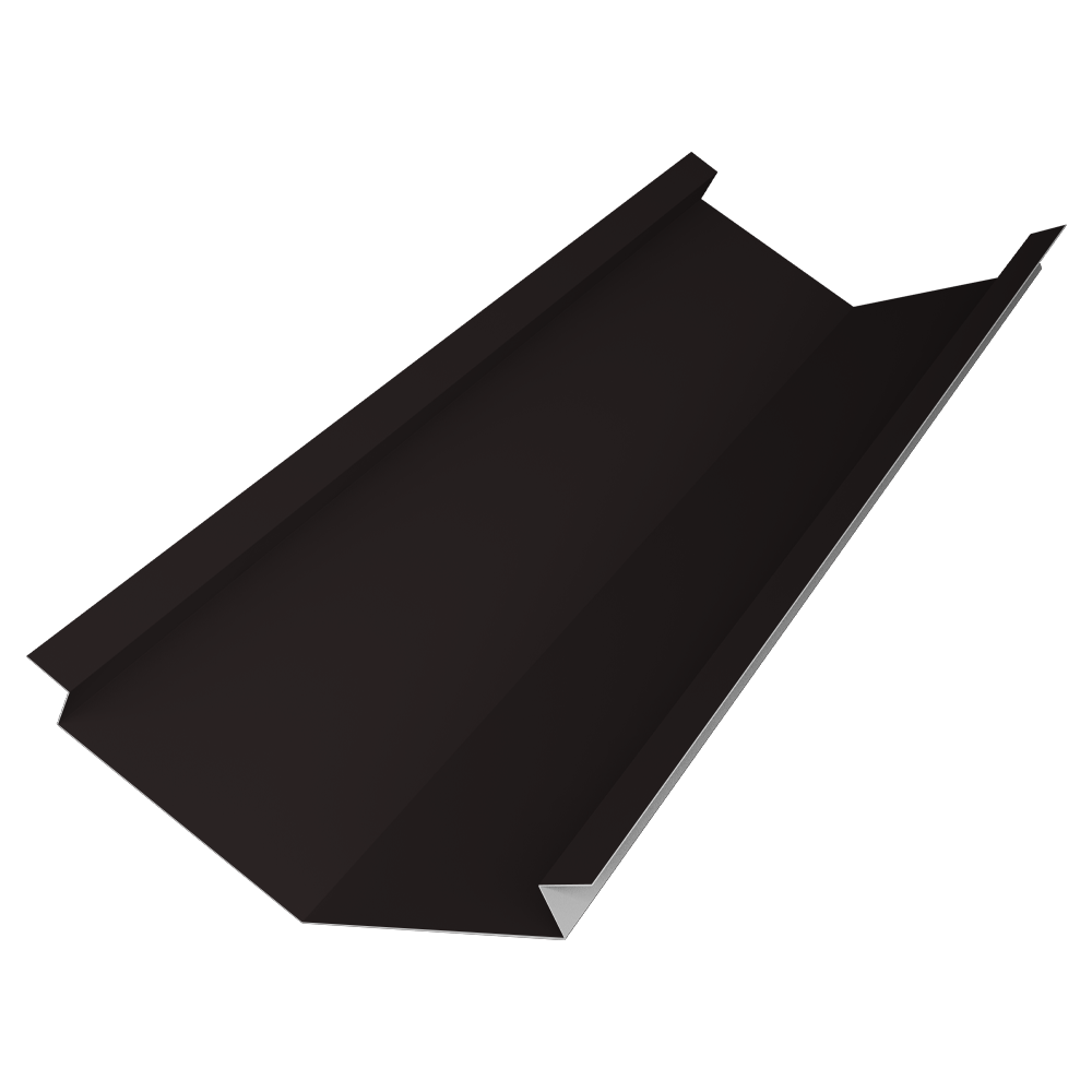 Планка ендовы нижней для композитной черепицы 140х140 0,5 Velur X RAL 9005 черный (3м)