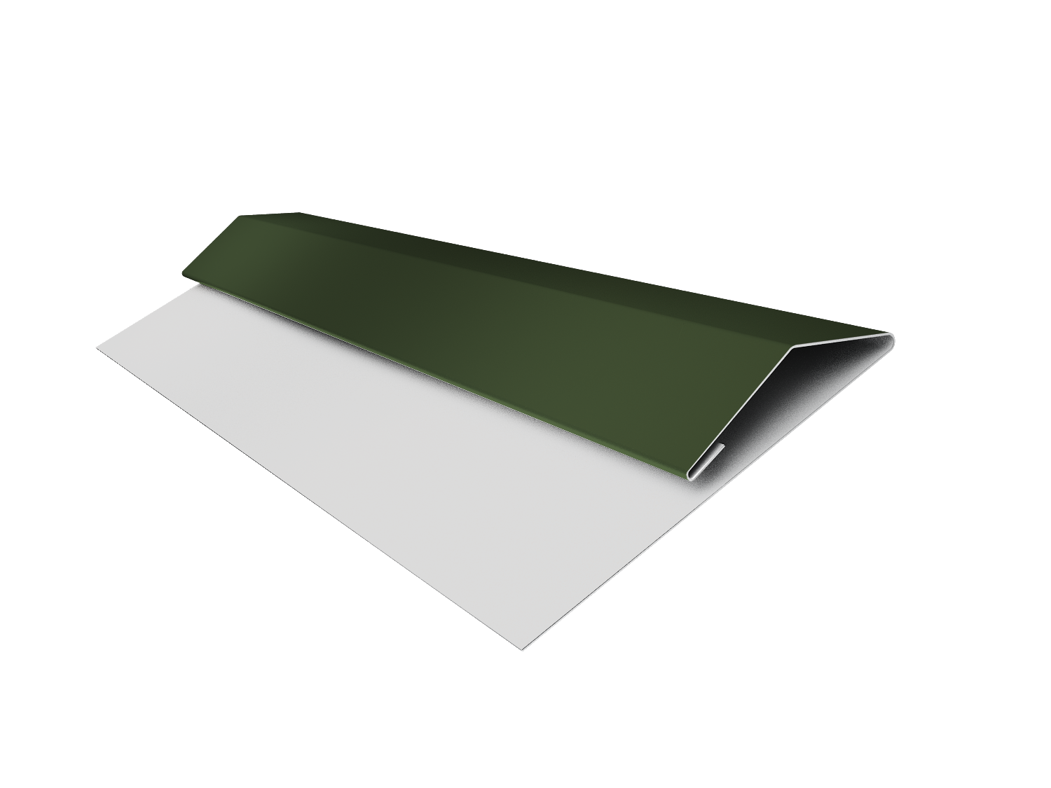 Планка стартово-финишная Экобрус Grand Line 0,5 Satin Matt TX RAL 6020 хромовая зелень (3м)
