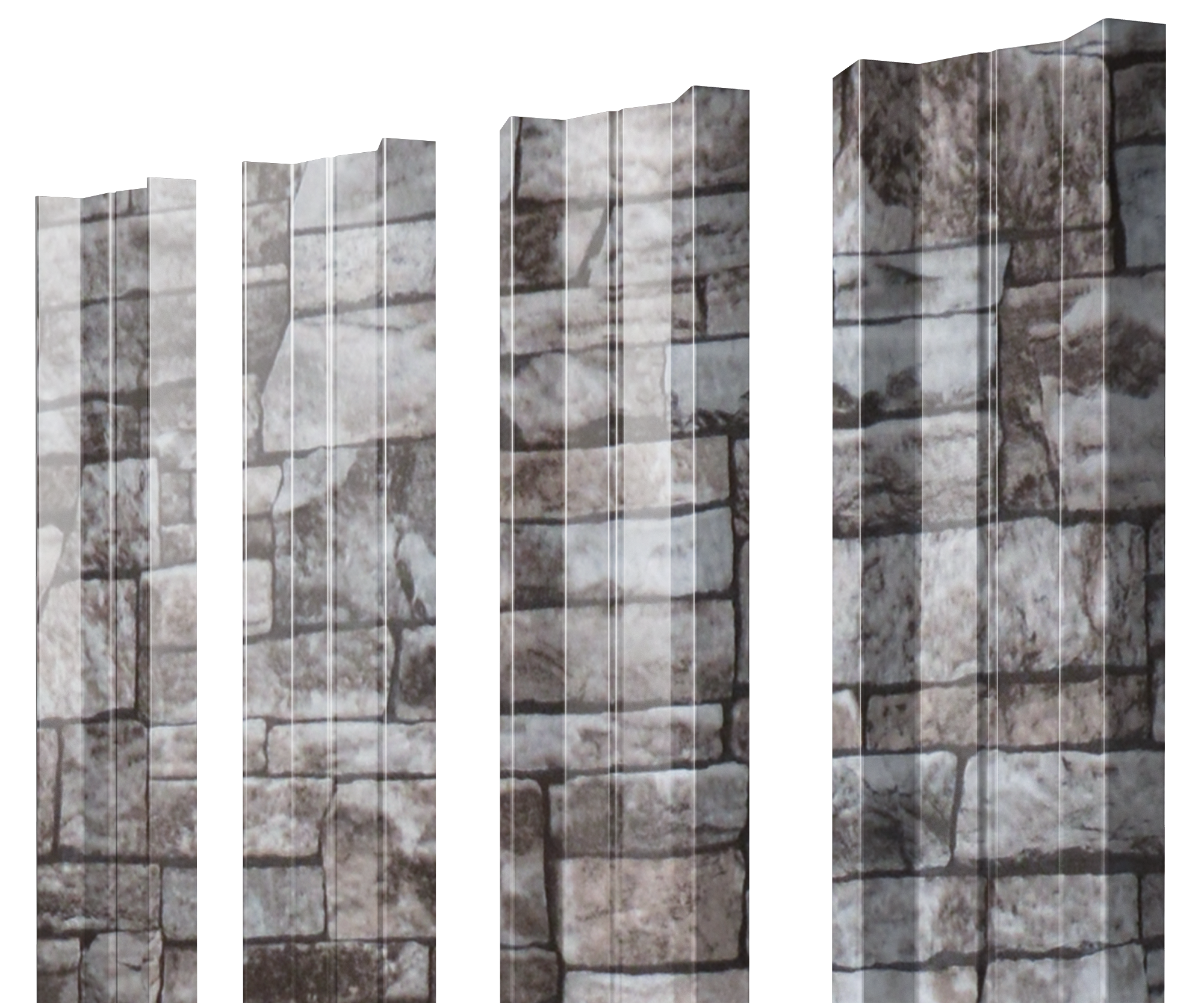 Штакетник М-образный А с прямым резом 0,45 Print Elite Fine Stone TwinColor