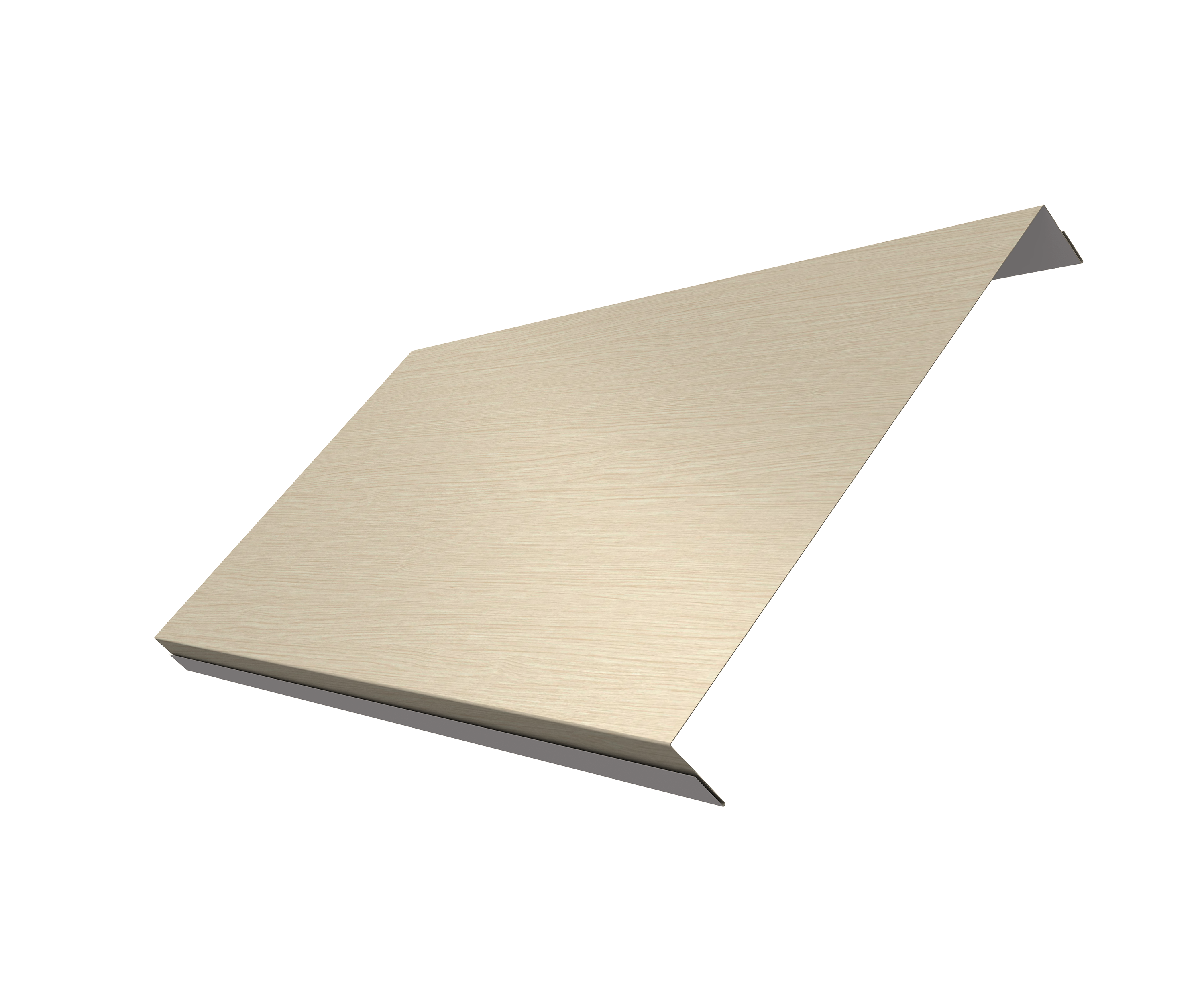 Ламель обратная 200 забора жалюзи Texas 0,45 Print Elite Milky Wood TwinColor