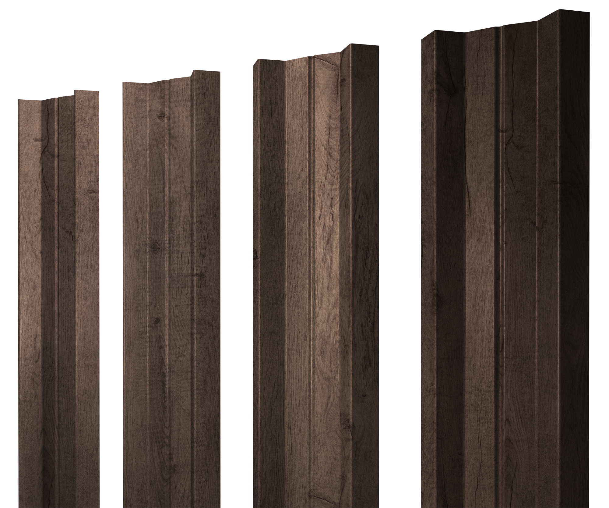 Штакетник М-образный А с прямым резом 0,45 Print Premium Almond Wood Fresh