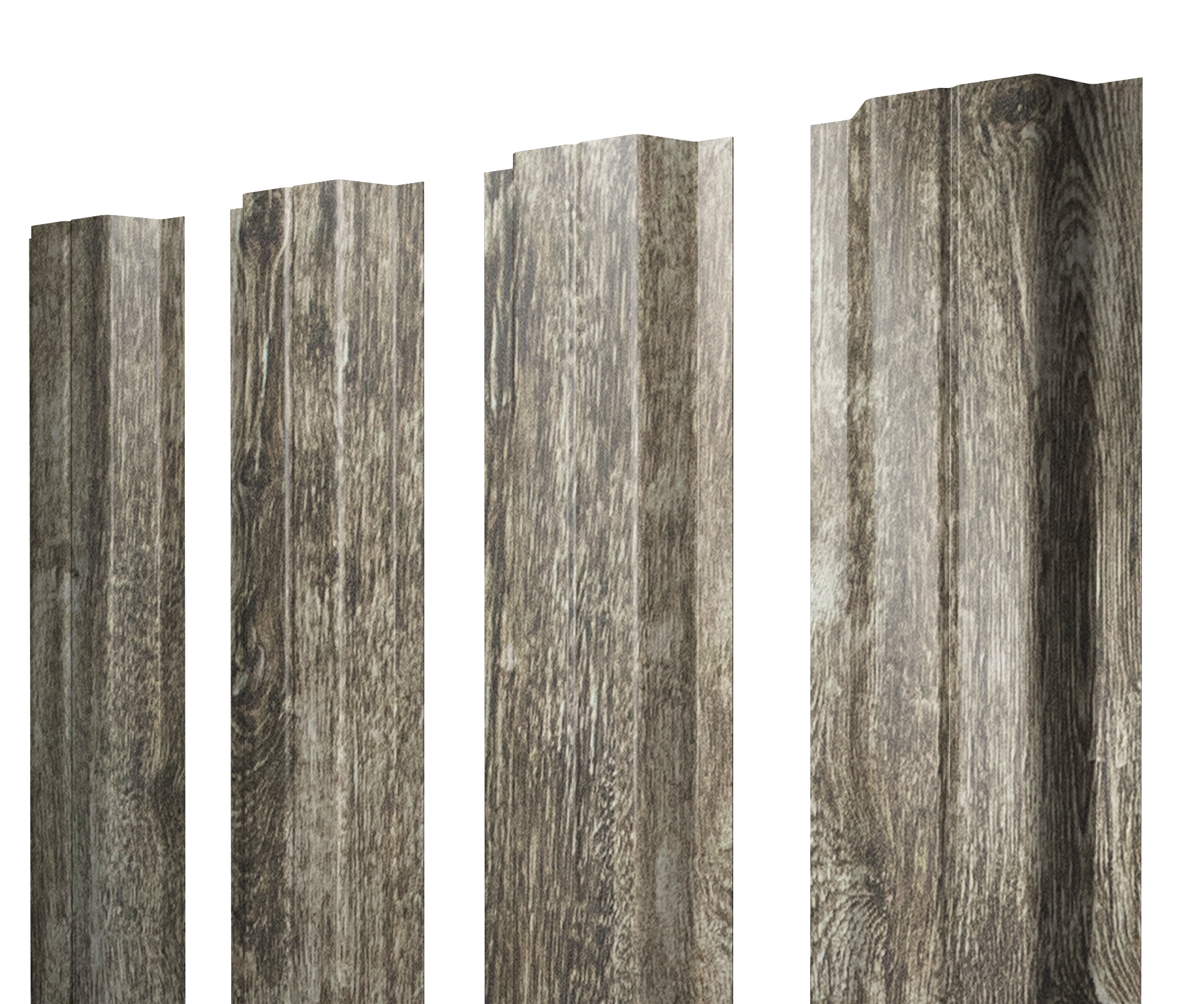 Штакетник П-образный A с прямым резом 0,45 Print Elite Nordic Wood TwinColor