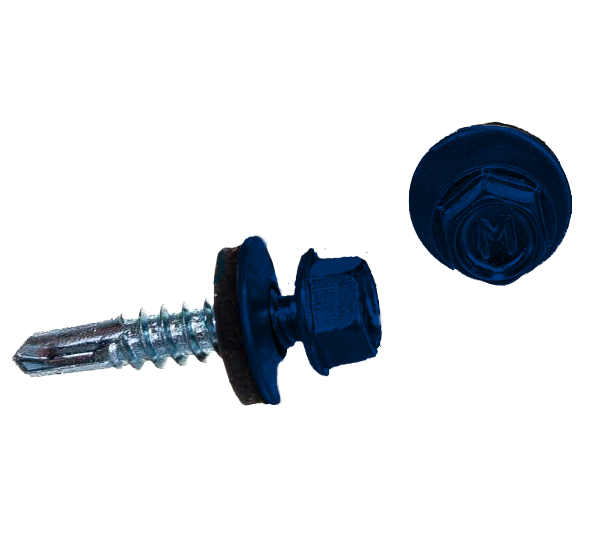Саморез по металлу Daxmer 5,5х25 RAL 5002 (250) сверло №3
