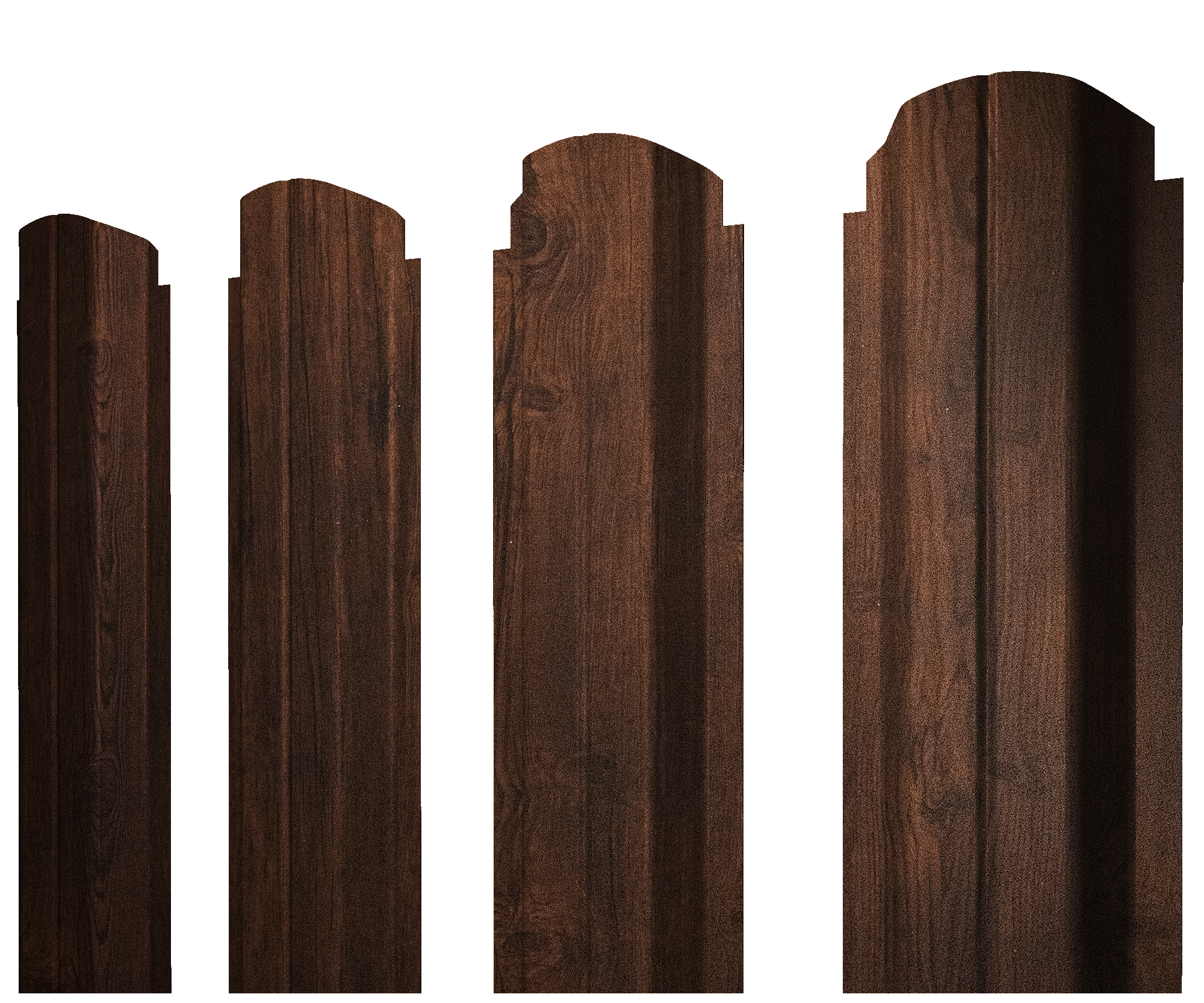 Штакетник П-образный А фигурный 0,45 Print Premium Cherry Wood Dark FTC