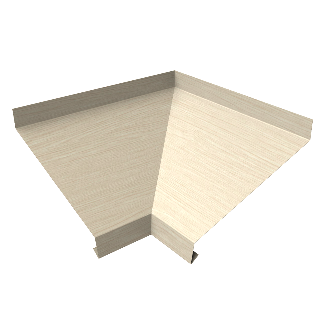 Угол отлива внутренний 100 0,45 Print Elite с пленкой Milky Wood TwinColor
