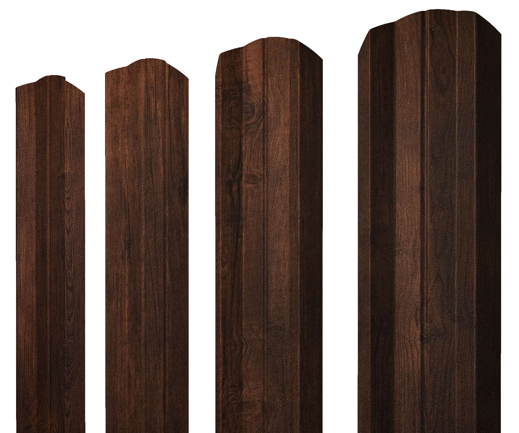 Штакетник М-образный А фигурный 0,45 Print-Double Premium Cherry Wood Dark F