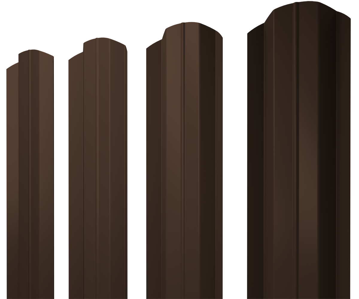 Штакетник М-образный B фигурный 0,5 PurPro RAL 8017 шоколад
