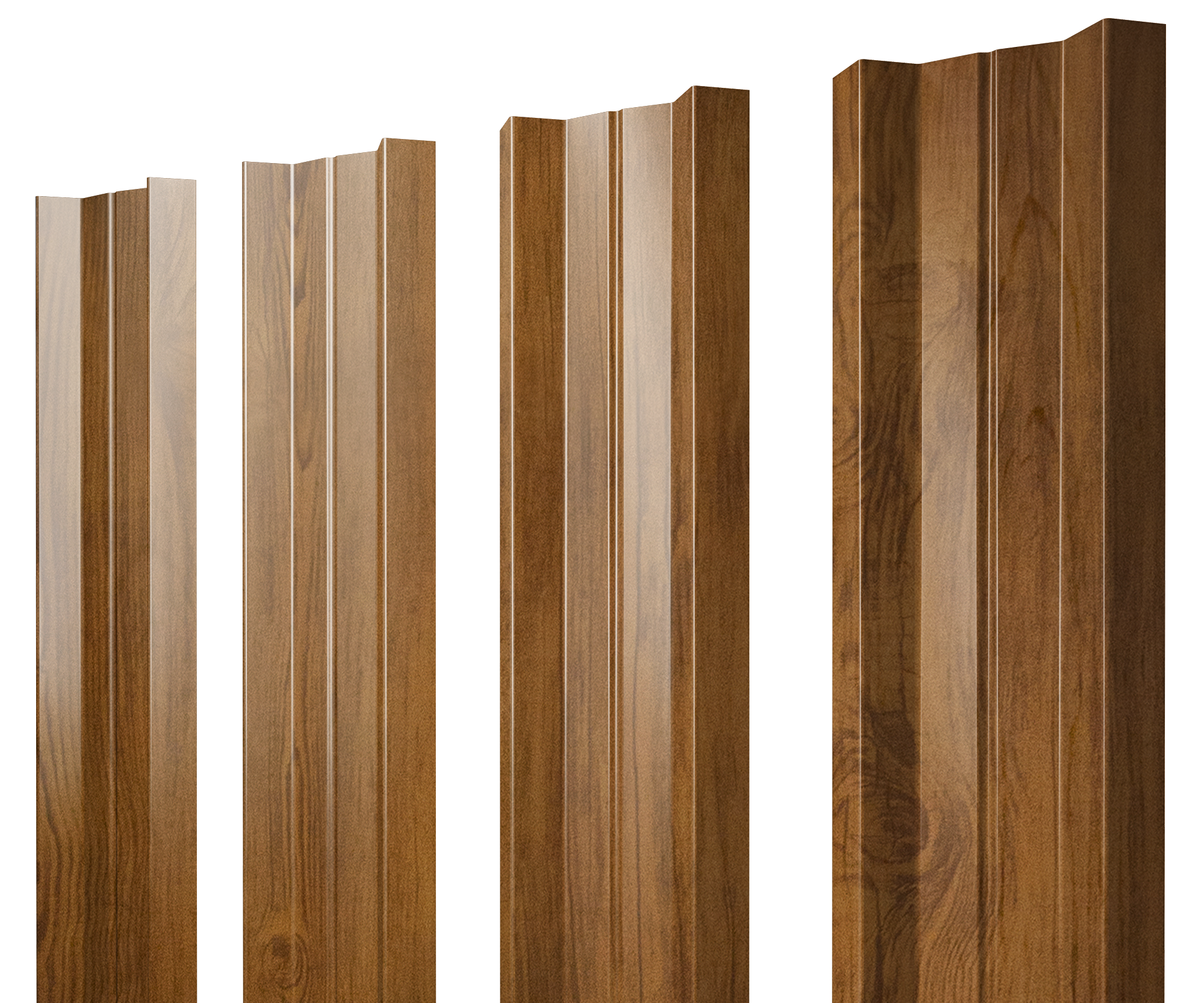 Штакетник М-образный А с прямым резом 0,45 Print-Double Elite Golden Wood