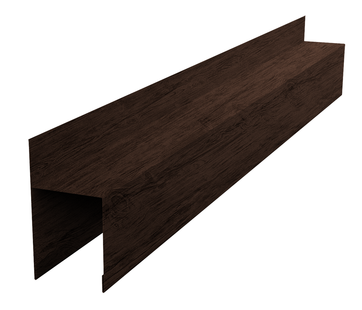 Планка опорная составная внешняя для забора жалюзи Palermo 0,45 Print-Double Premium Antique Wood (3м)