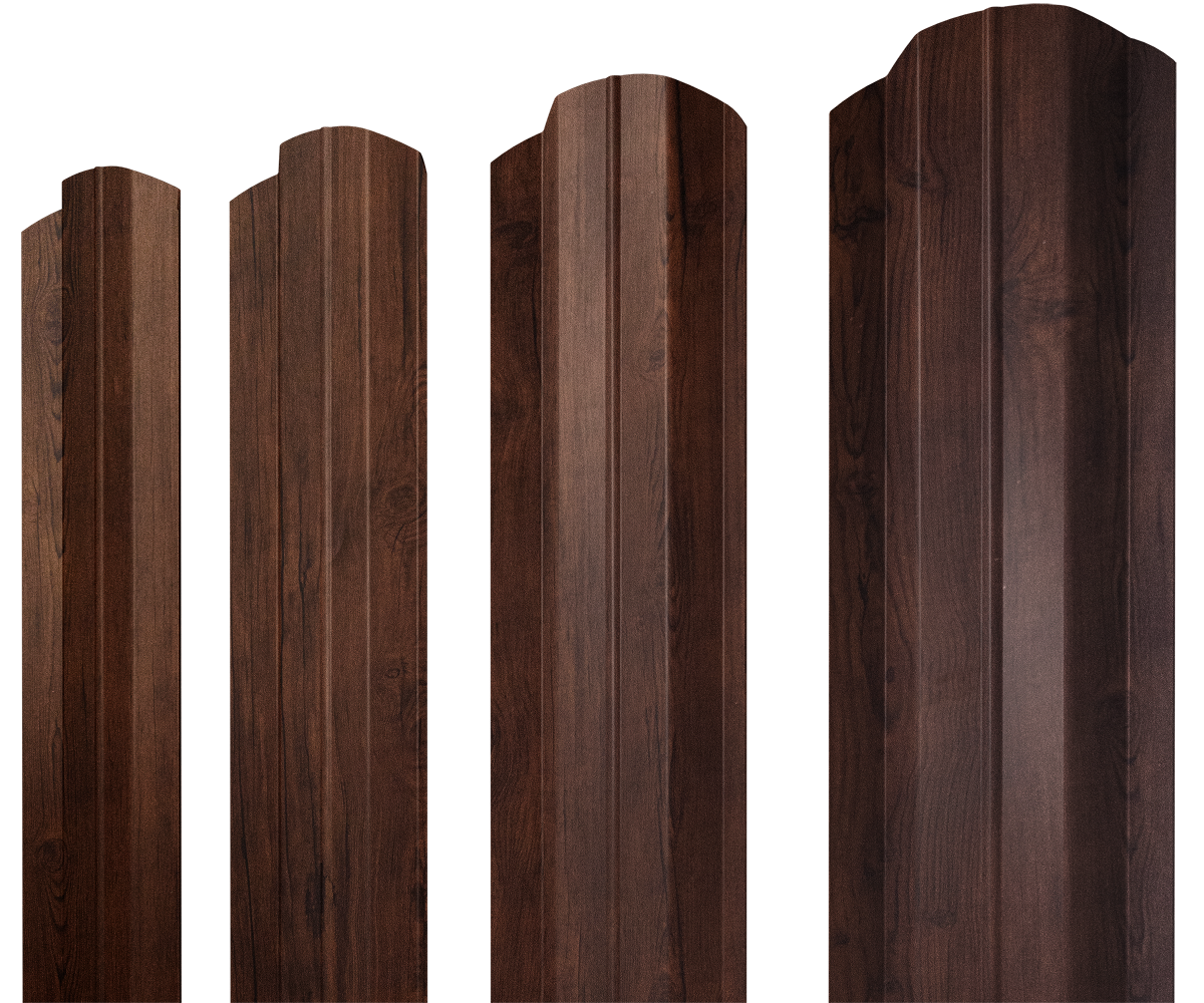Штакетник М-образный B фигурный 0,4 Print Premium Cherry Wood Fresh TwinColor
