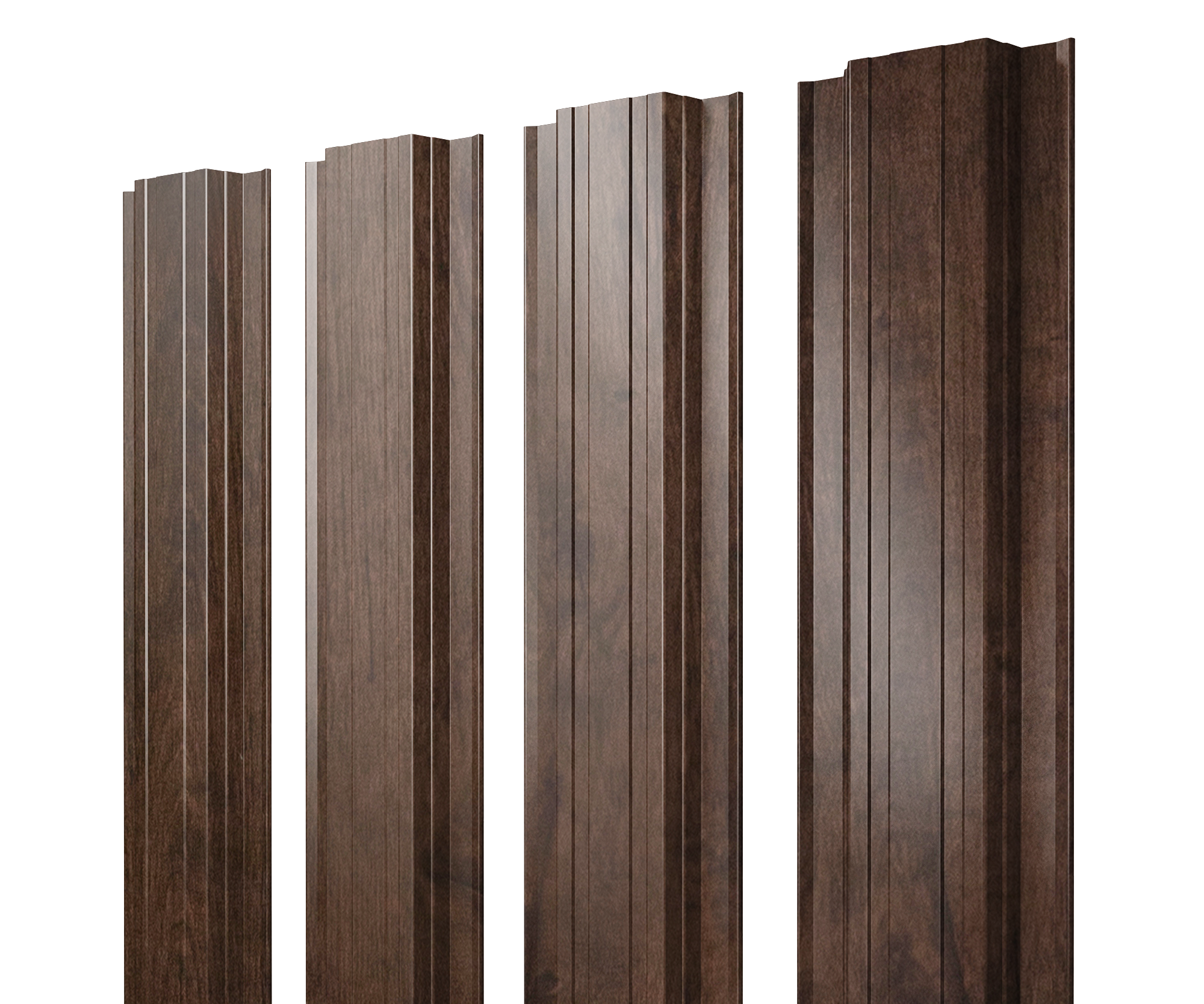 Штакетник Прямоугольный с прямым резом 0,4 Print Premium Antique Wood TwinColor