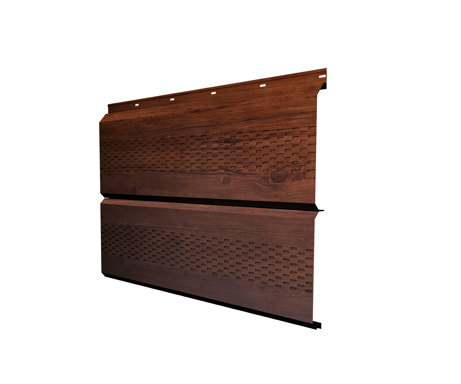 Софит ЭкоБрус new c перфорацией 0,45 Print Premium с пленкой Cherry Wood Fresh TwinColor