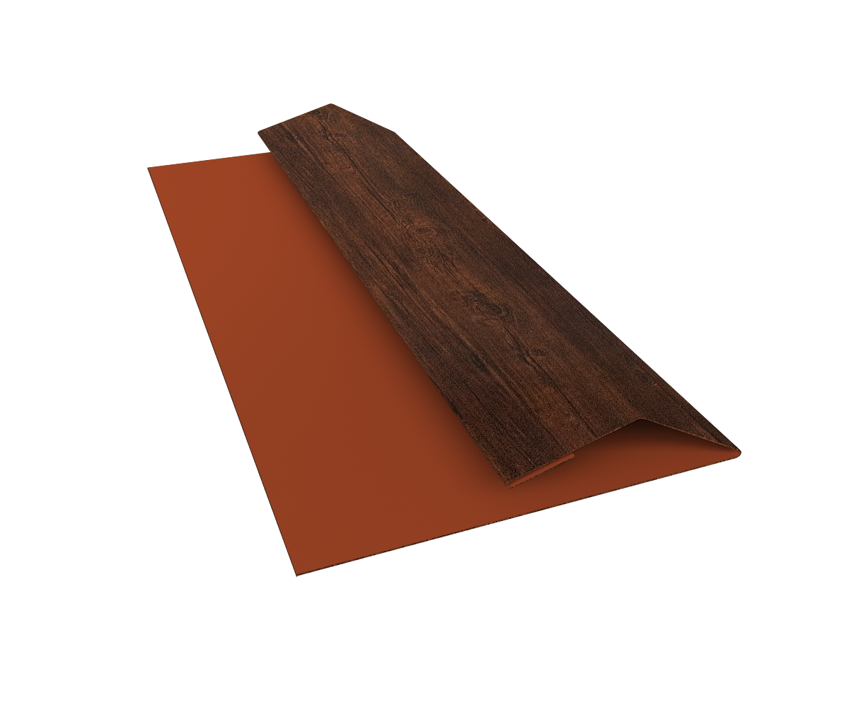 Планка финишная Блок-Хаус new Grand Line 0,45 Print Premium Cherry Wood Dark FTC (3м)