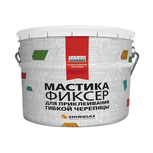 Мастика для гибкой черепицы ТЕХНОНИКОЛЬ №23 Фиксер 12кг (ведро)