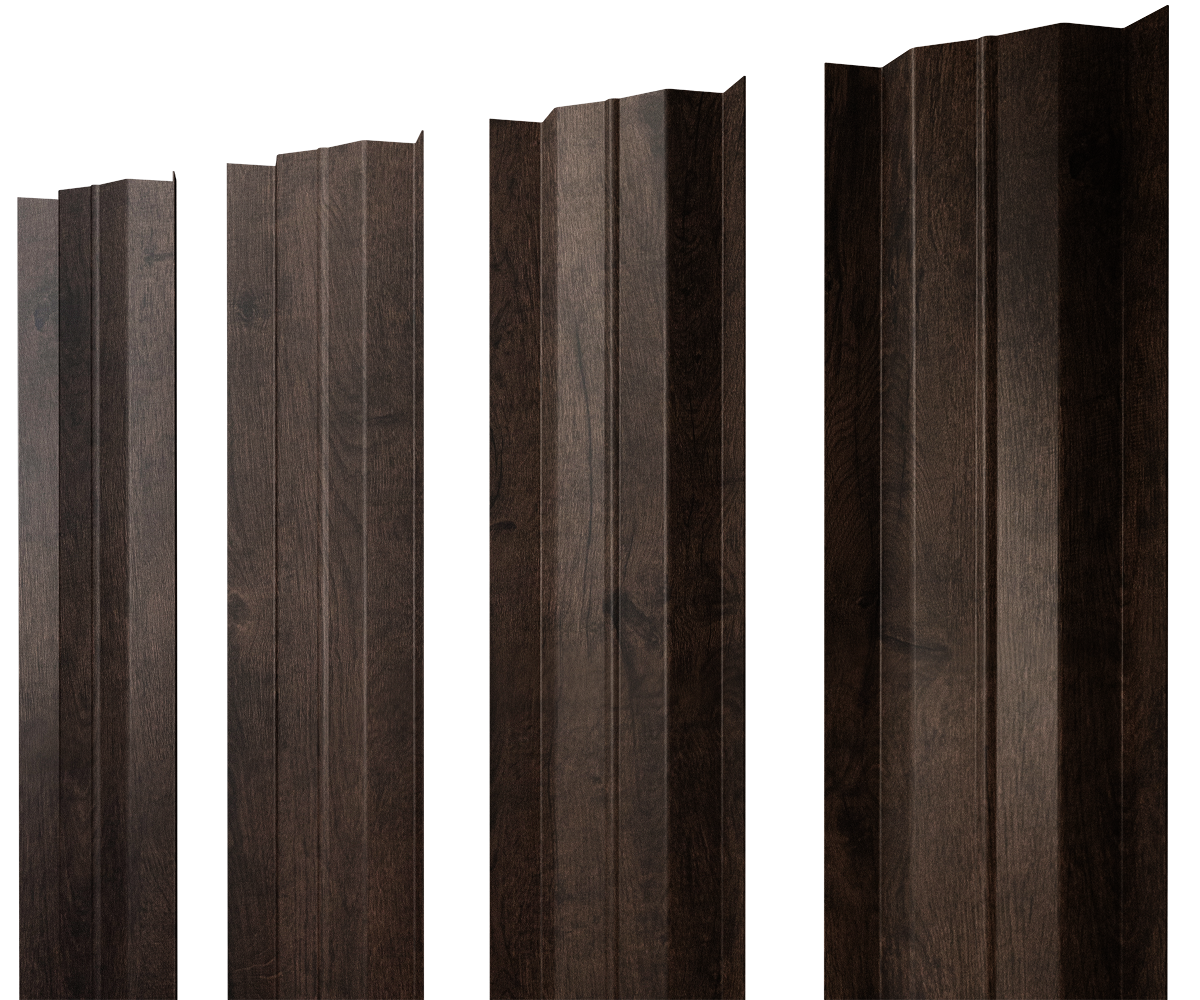 Штакетник М-образный В с прямым резом 0,45 Print-Double Premium Antique Wood