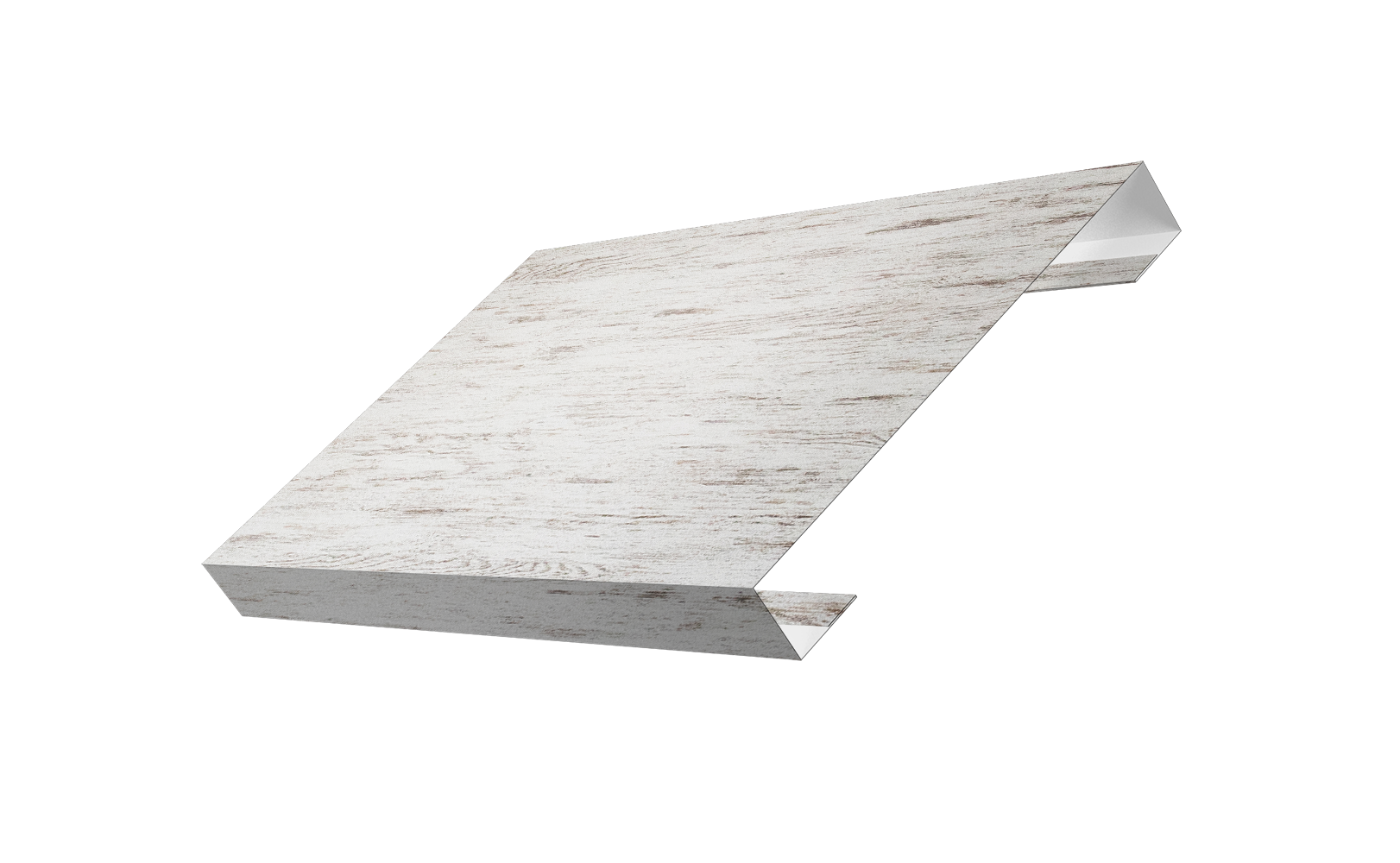 Ламель лицевая 125 забора жалюзи Texas 0,45 Print Elite Snow Wood TwinColor
