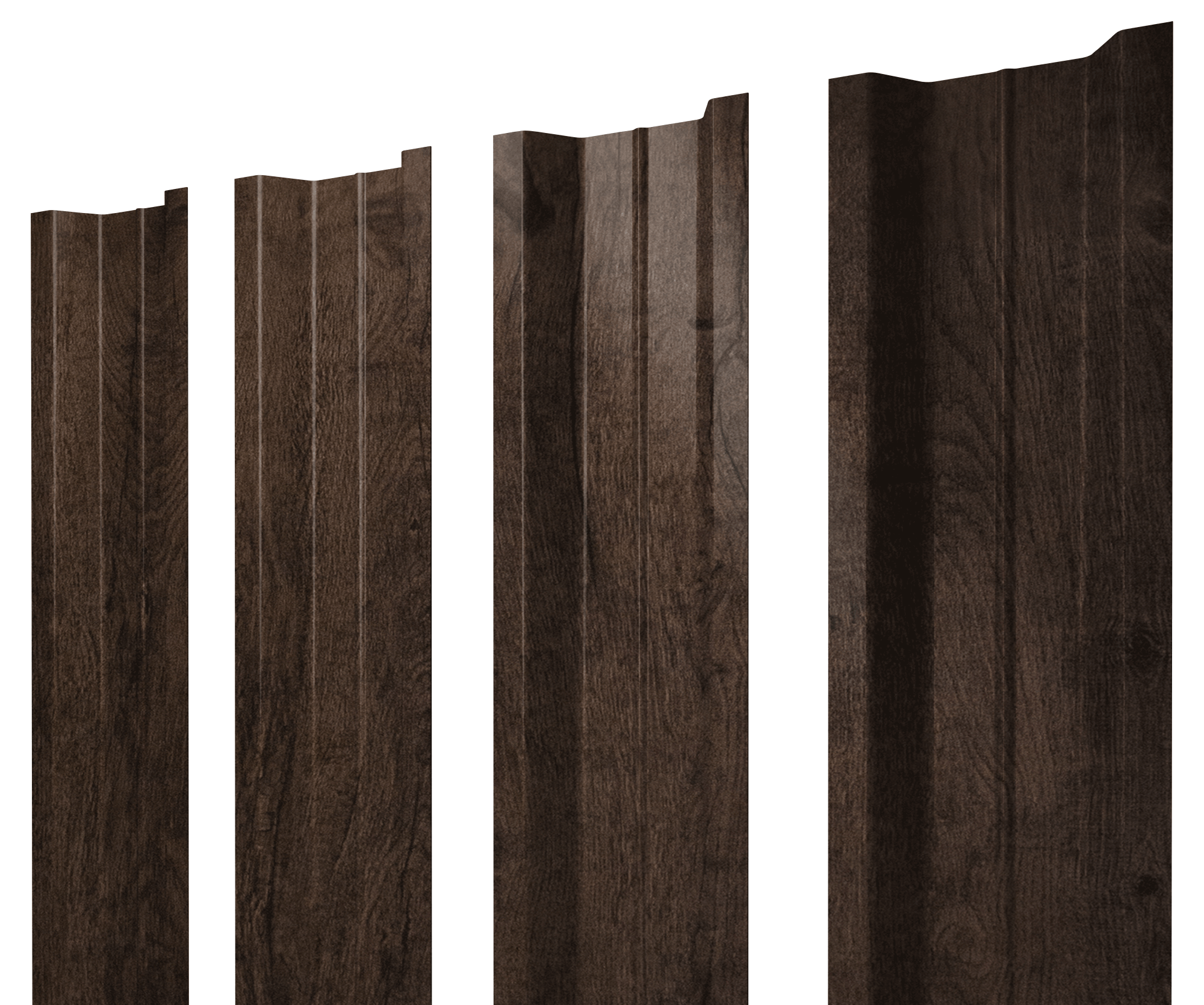 Штакетник П-образный В с прямым резом 0,45 Print Elite Antique Wood TwinColor