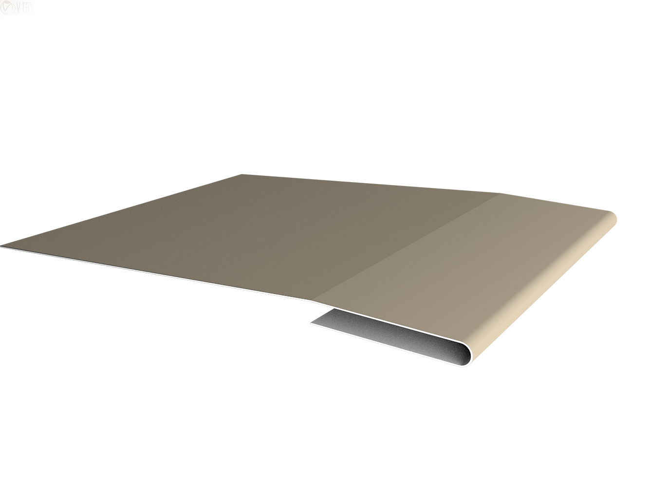 Планка начальная 0,5 Satin с пленкой RAL 1015 светлая слоновая кость (3м)