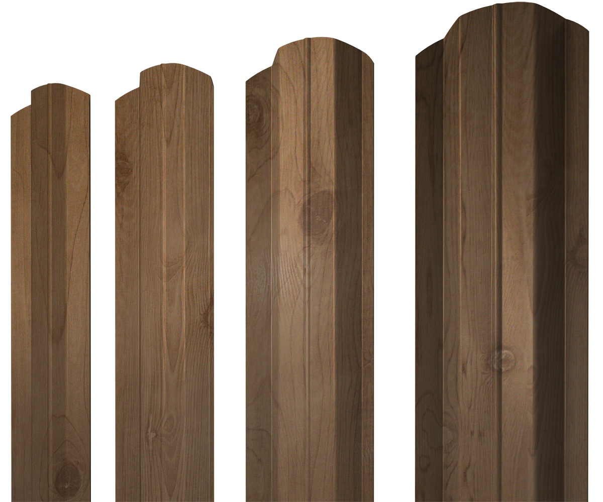 Штакетник М-образный B фигурный 0,45 Print Premium Pine Wood Fresh