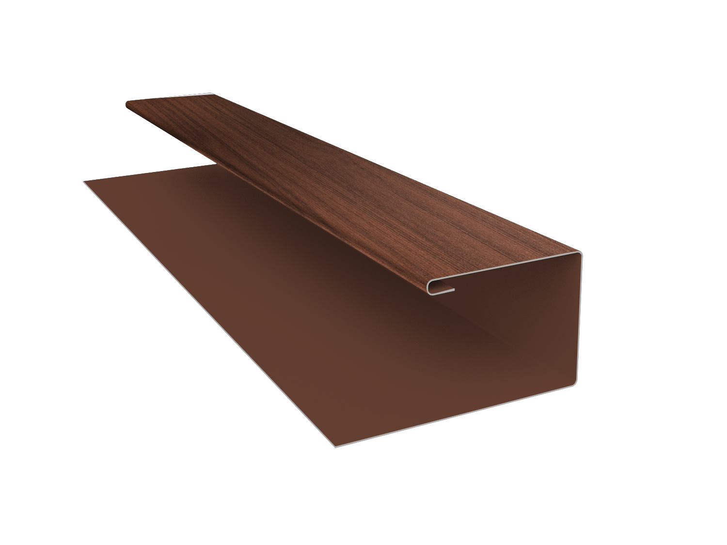 Планка П-образная Экобрус Grand Line 0,45 Print Elite Choco Wood TwinColor (3м)