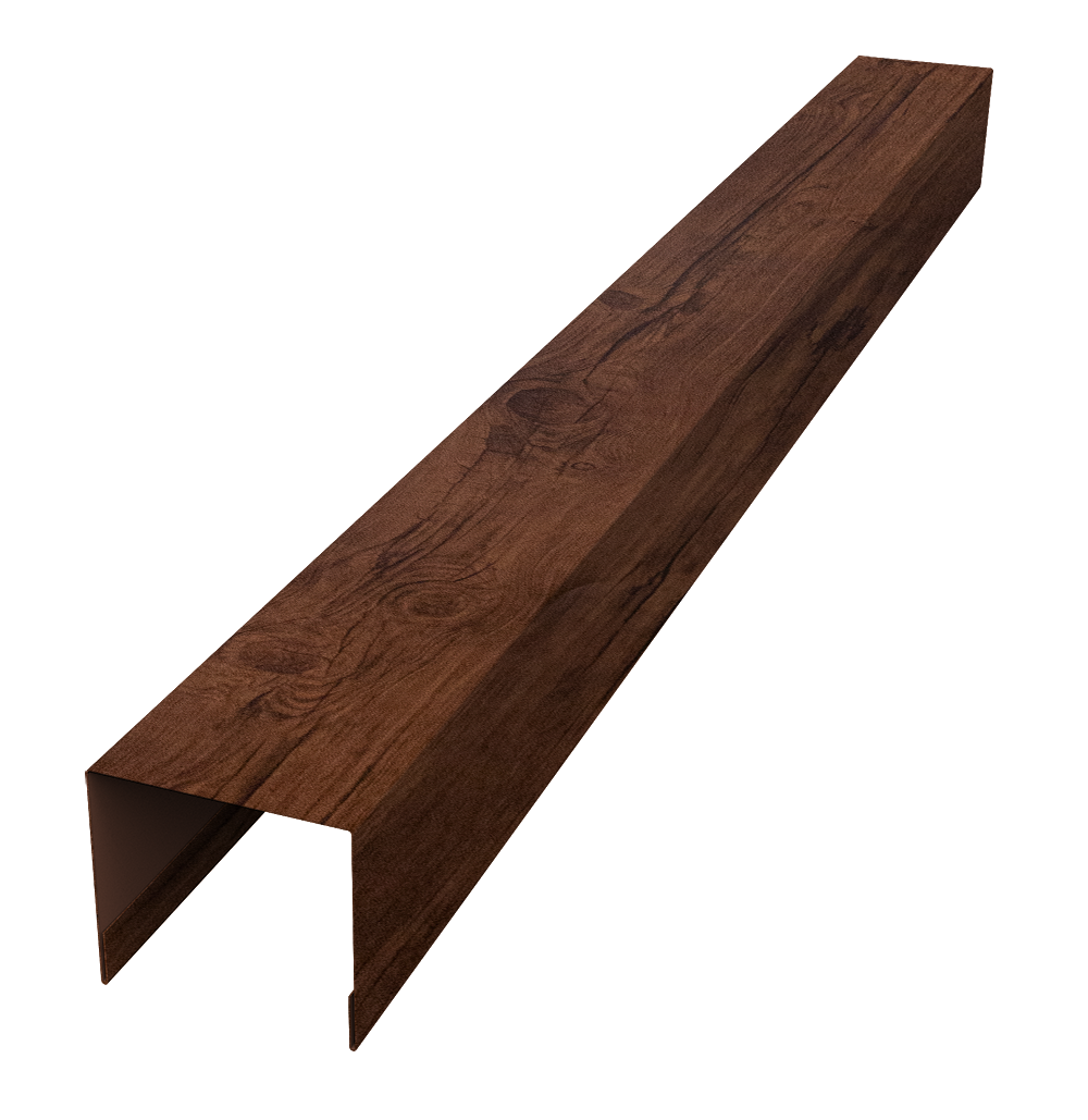 Стойка боковая крепежная для забора жалюзи Palermo 0,45 Print Premium Cherry Wood Fresh TwinColor (2,5м)