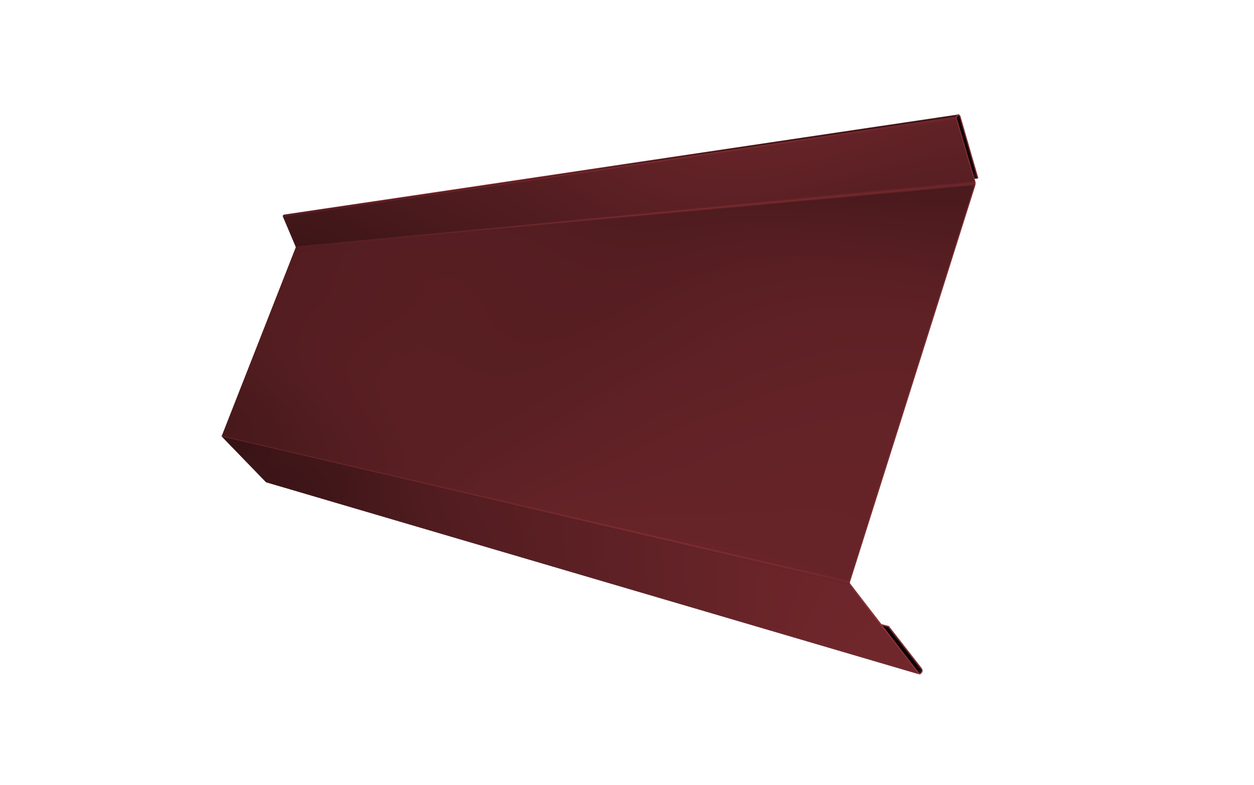 Планка примыкания в штробу 60 0,5 Satin с пленкой RAL 3005 красное вино (3м)