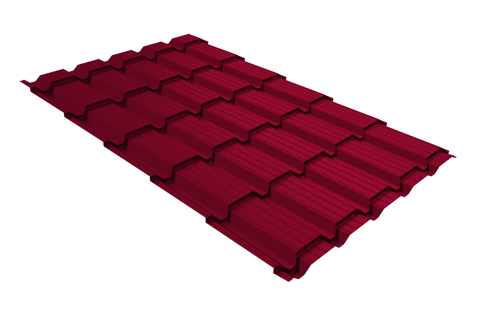 Профиль волновой "Квадро профи (Верховье)" ("Quadro Profi") v01 0,45 PE RAL 3003 рубиново-красный