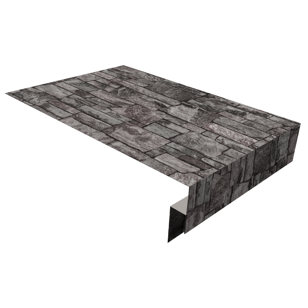 Планка околооконная сложная 250х50х18 (j-фаска) 0,45 Print Elite Fine Stone TwinColor (2м)