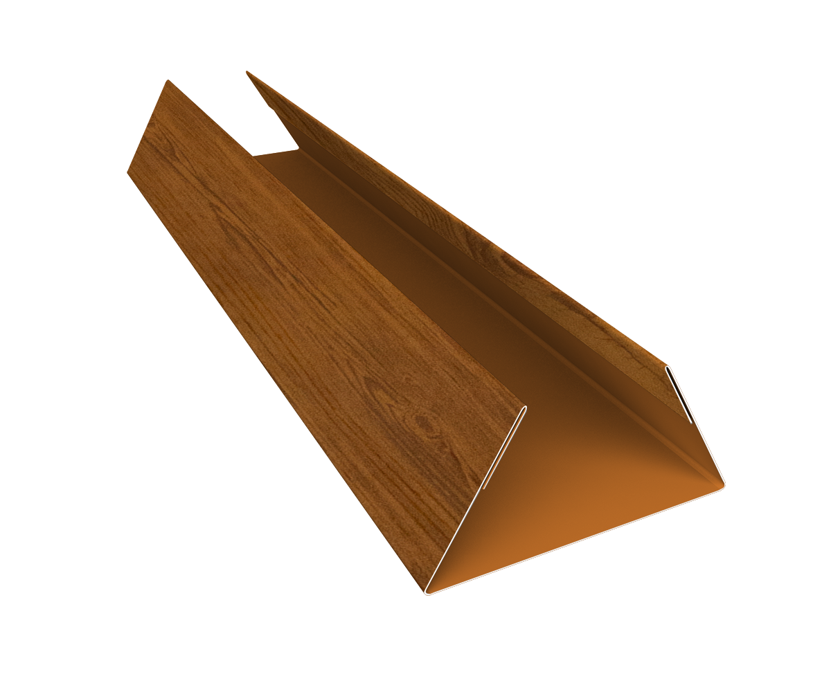 Планка стыковочная составная нижняя 0,45 Print Elite Golden Wood TwinColor (2м)