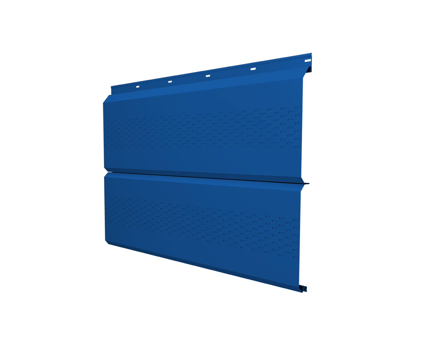 Софит ЭкоБрус с перфорацией 0,345 Grand Line 0,5 Satin с пленкой RAL 5005 сигнальный синий