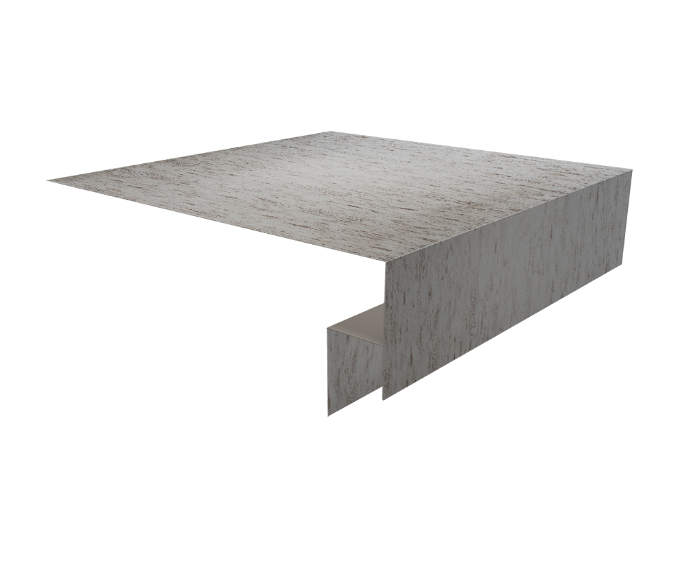Планка околооконная сложная Экобрус Grand Line 200х50х25 0,45 Print Elite Snow Wood TwinColor (2м)