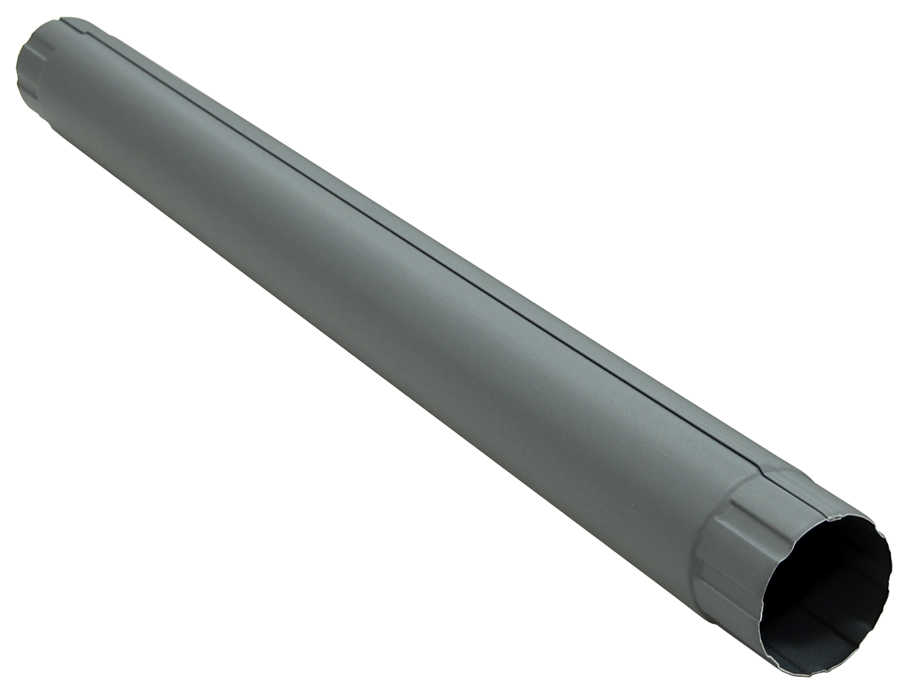 Труба круглая соединительная GL PU Matt 90 мм 1 м RAL 7024 мокрый асфальт