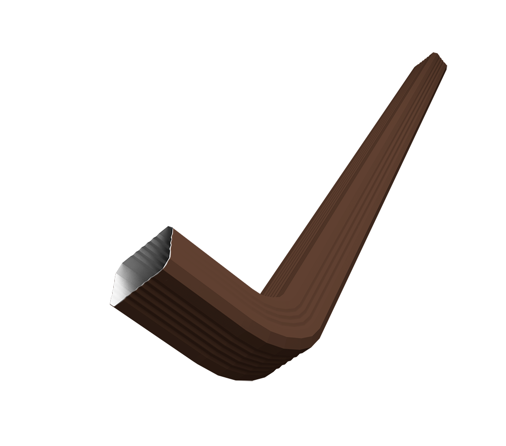 Труба гофрированная Vortex Lite Matt 76х102х3000мм с коленом RAL 8017 шоколад