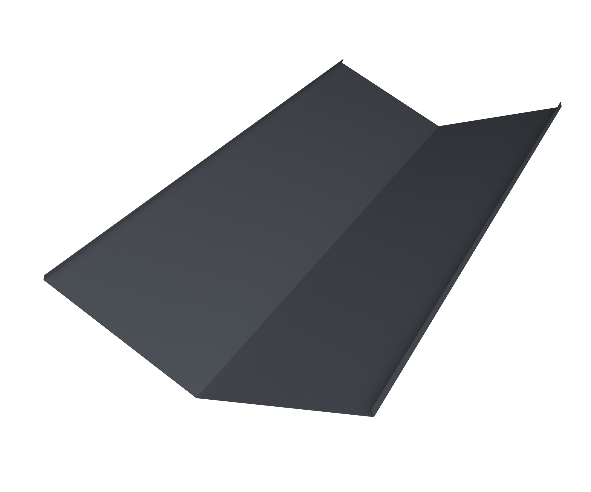 Планка ендовы нижней 300х300 0,5 Velur X RAL 7024 мокрый асфальт (2м)