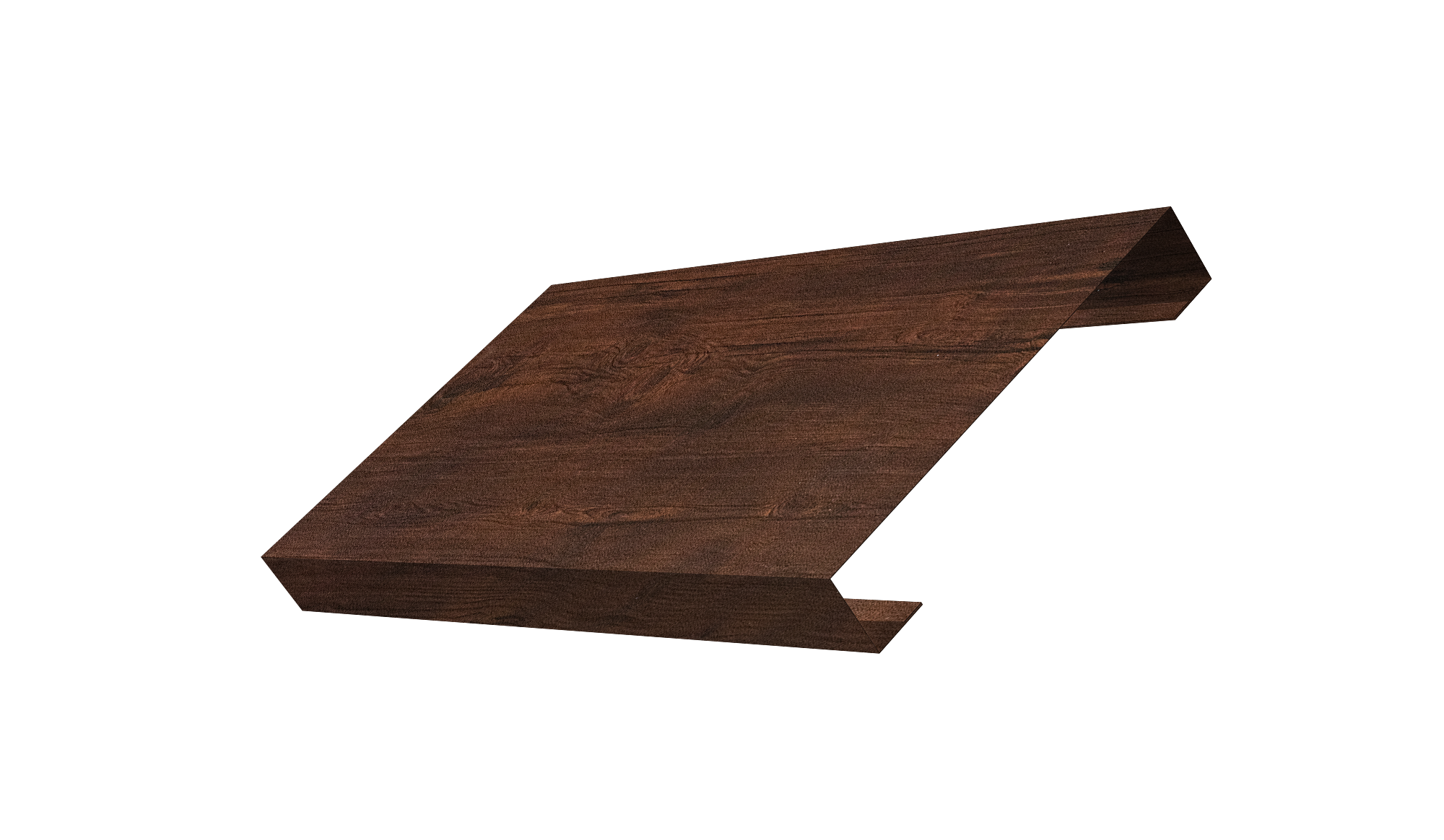 Ламель лицевая 125 забора жалюзи Texas 0,45 Print-Double Premium Cherry Wood Dark F