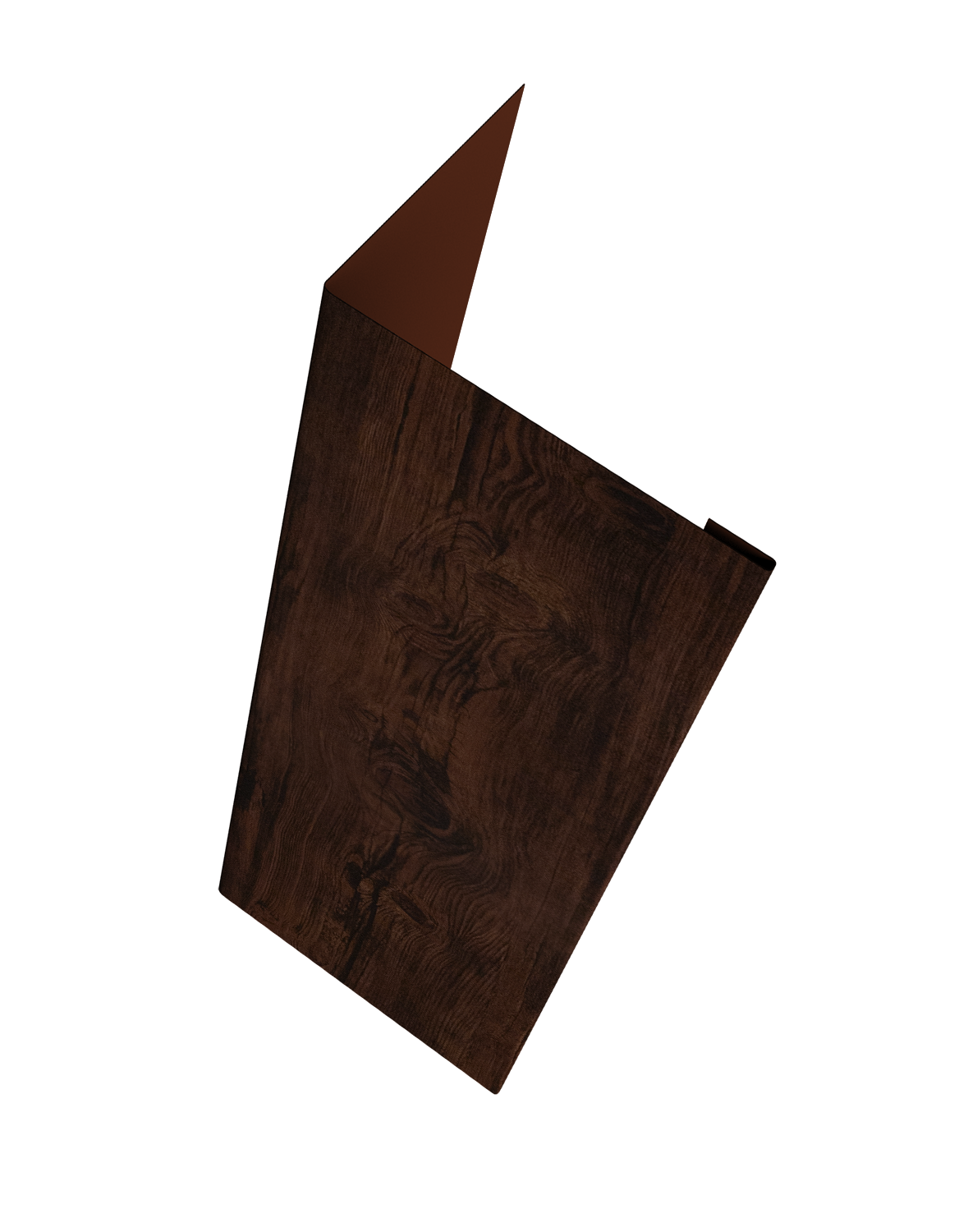 Нащельник (для калиток и ворот) 25х35 жалюзи Milan, Tokyo, Palermo 0,45 Print Elite Cherry Wood TwinColor (L2,0)