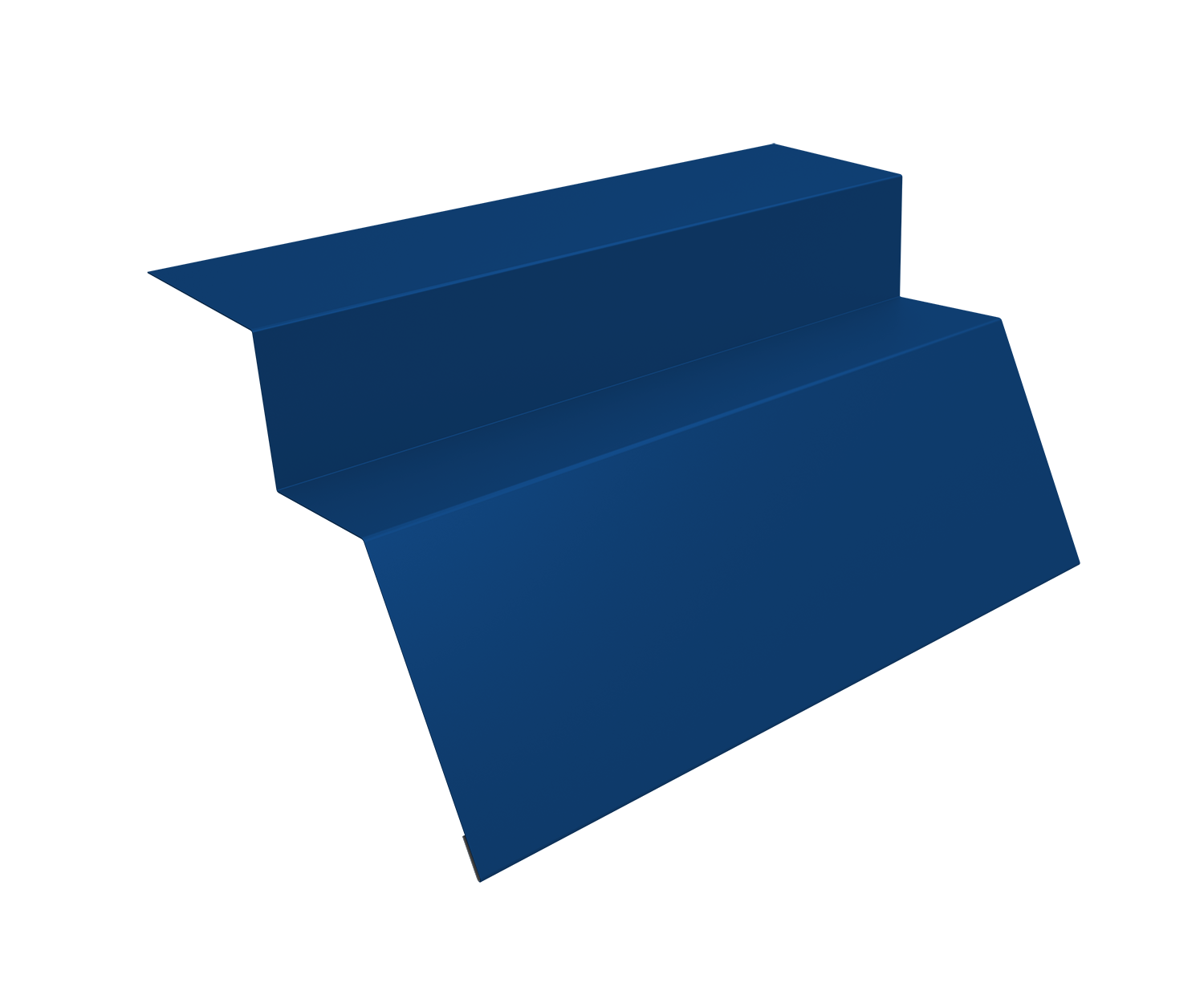 Планка карнизная для металлочерепицы квинта Uno 0,5 Satin с пленкой RAL 5005 сигнальный синий (2м)