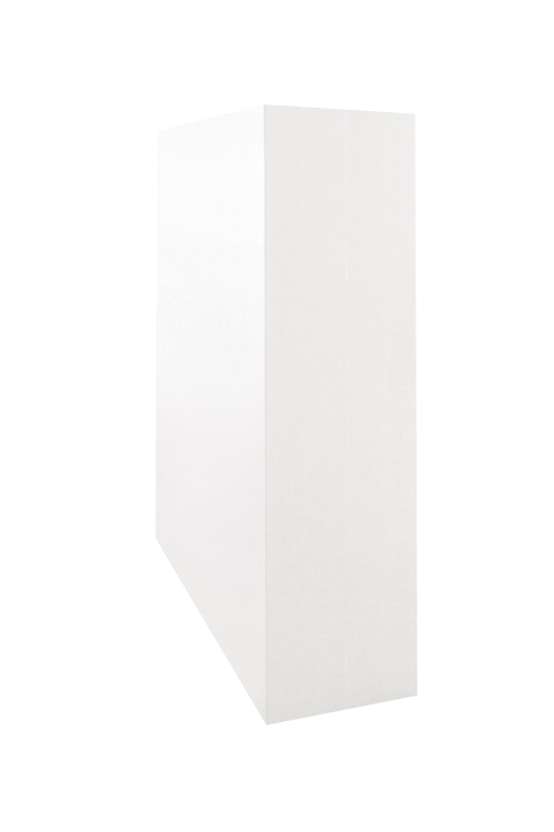 Кожух скатный д920/ш720/в1-2400/в2-1700 0,5 Satin с пленкой RAL 9003 сигнальный белый