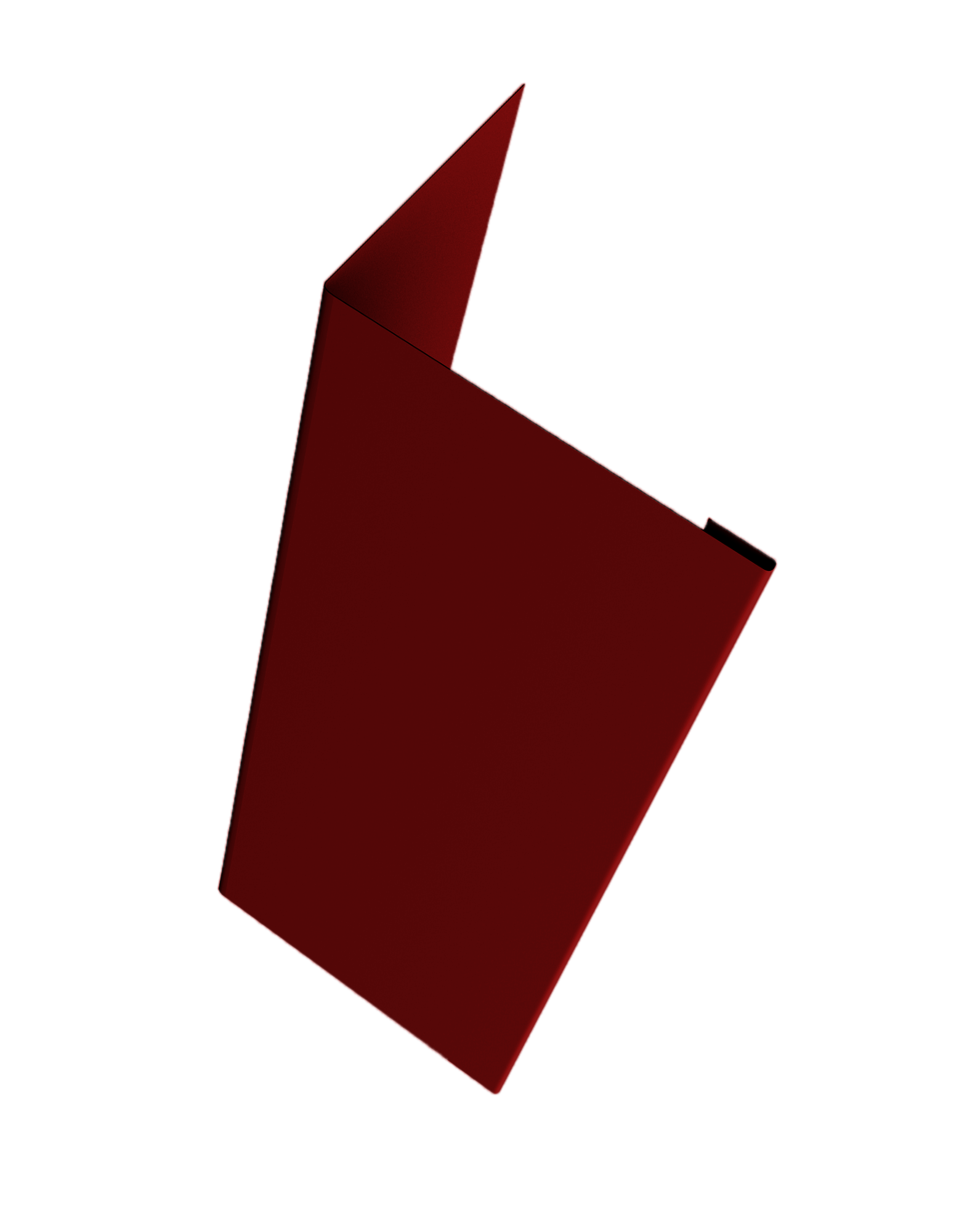 Нащельник (для калиток и ворот) 25х35 жалюзи Milan, Tokyo, Palermo 0,45 PE-Double RAL 3005 красное вино (L1,68)