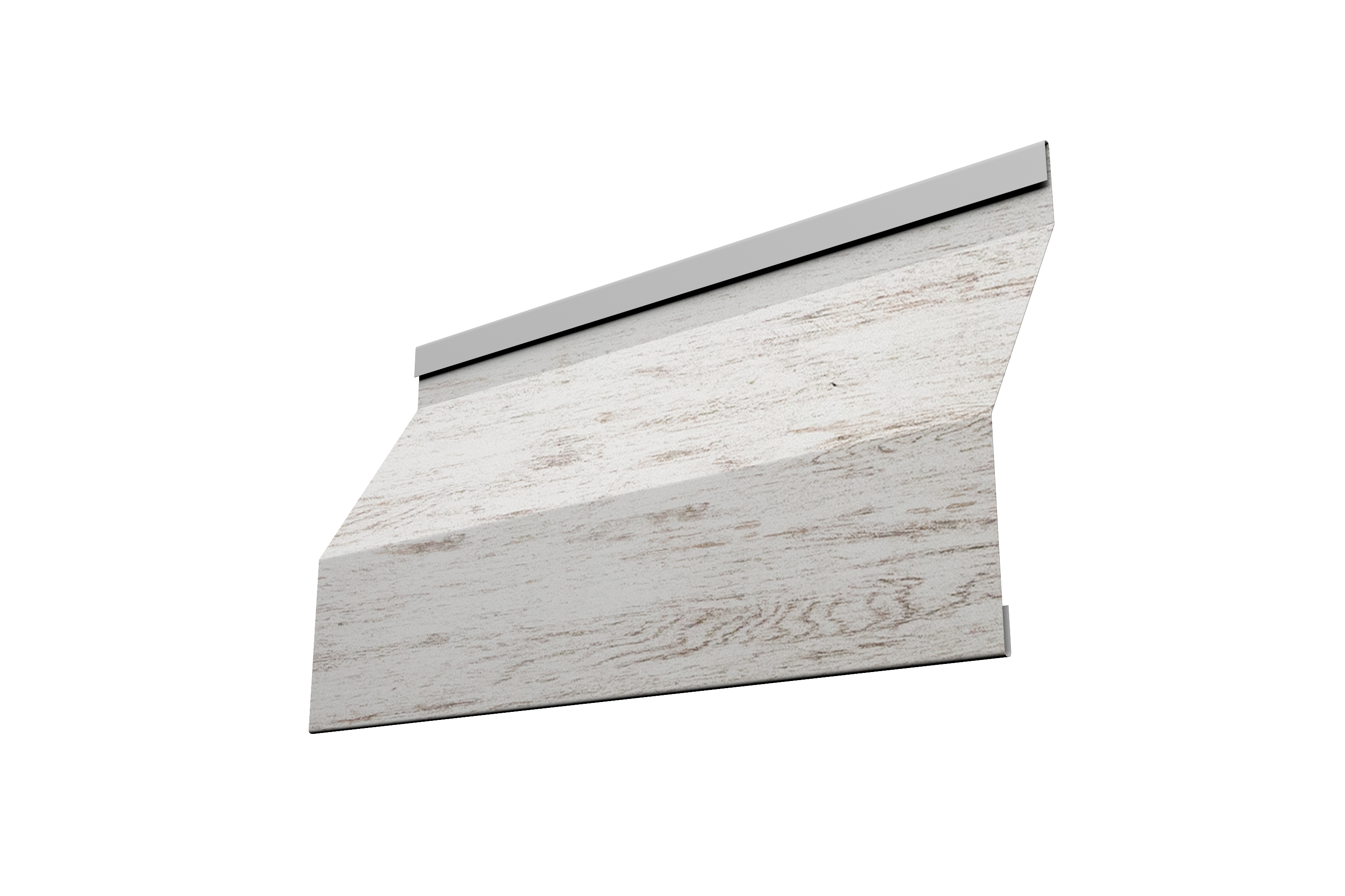Ламель забора жалюзи Milan Slim 0,45 Print Elite Snow Wood TwinColor