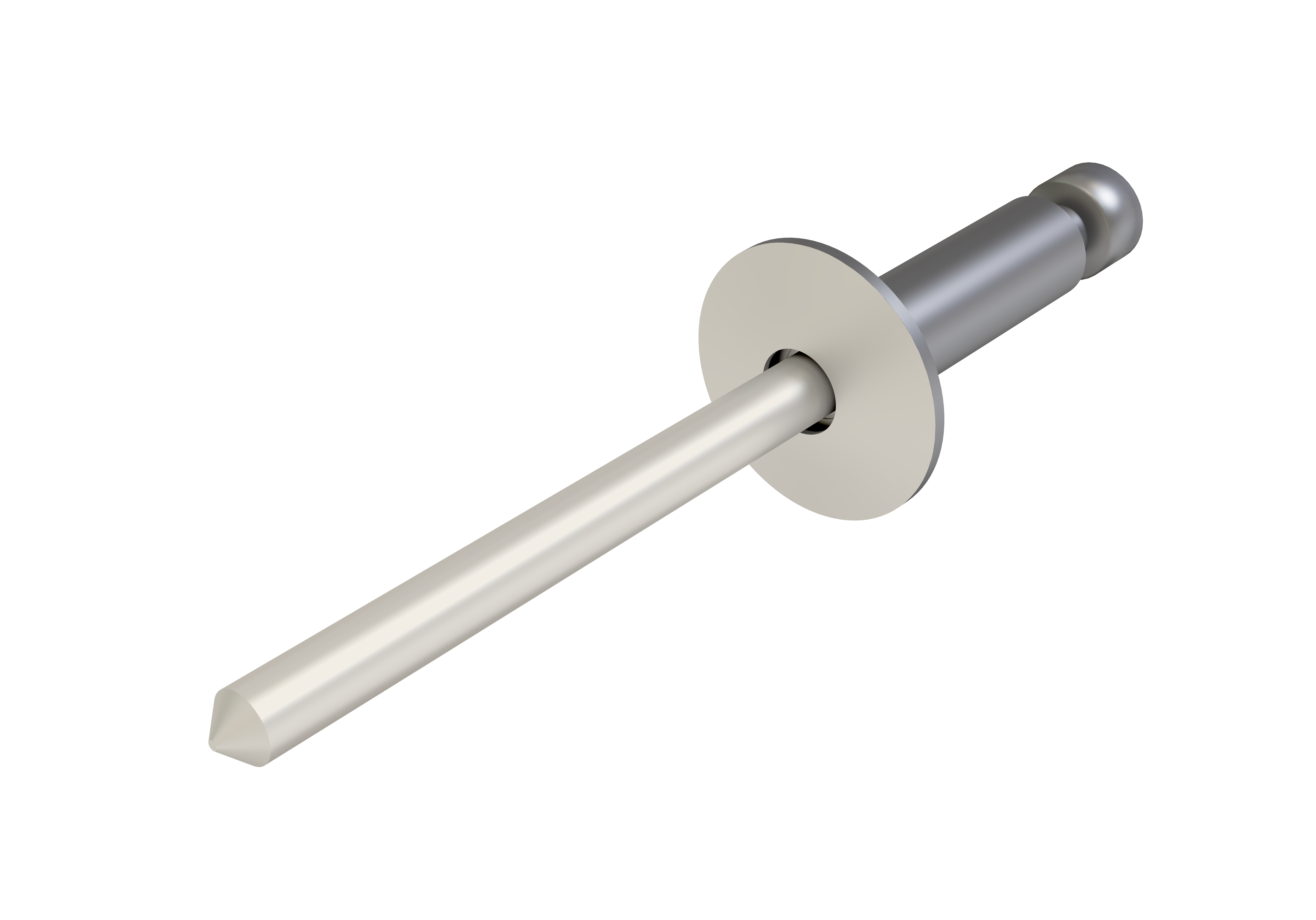 Заклёпка вытяжная Daxmer 4,8х21х14 RAL 9010 (250 шт) сталь/сталь