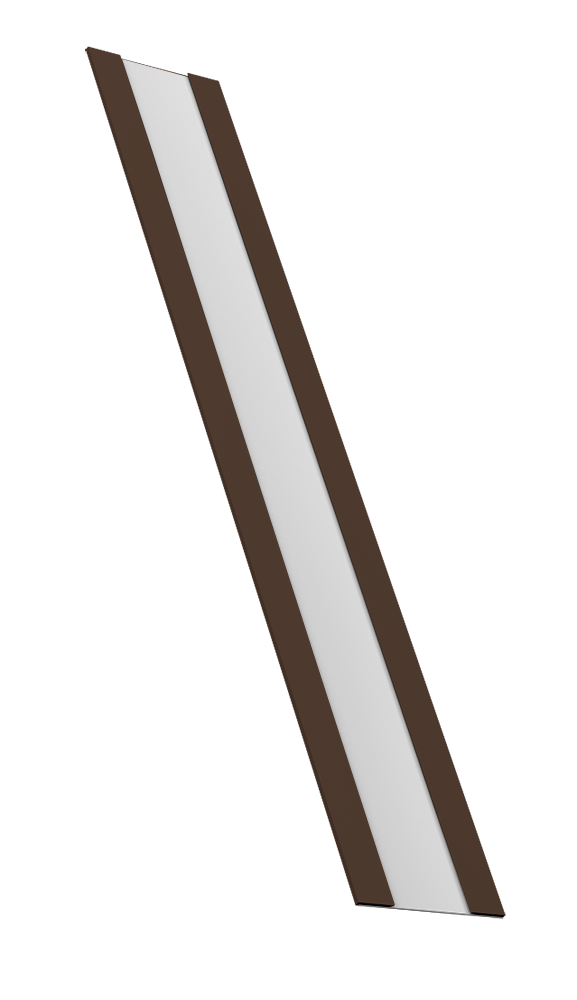 Крепежная планка жалюзи Milan, Milan Slim, Tokyo 0,5 Satin Matt TX RAL 8017 шоколад (2,5м)