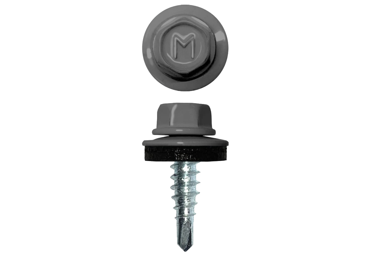 Саморез по металлу Daxmer 4,8х19 RAL 7004 (250) сверло №2