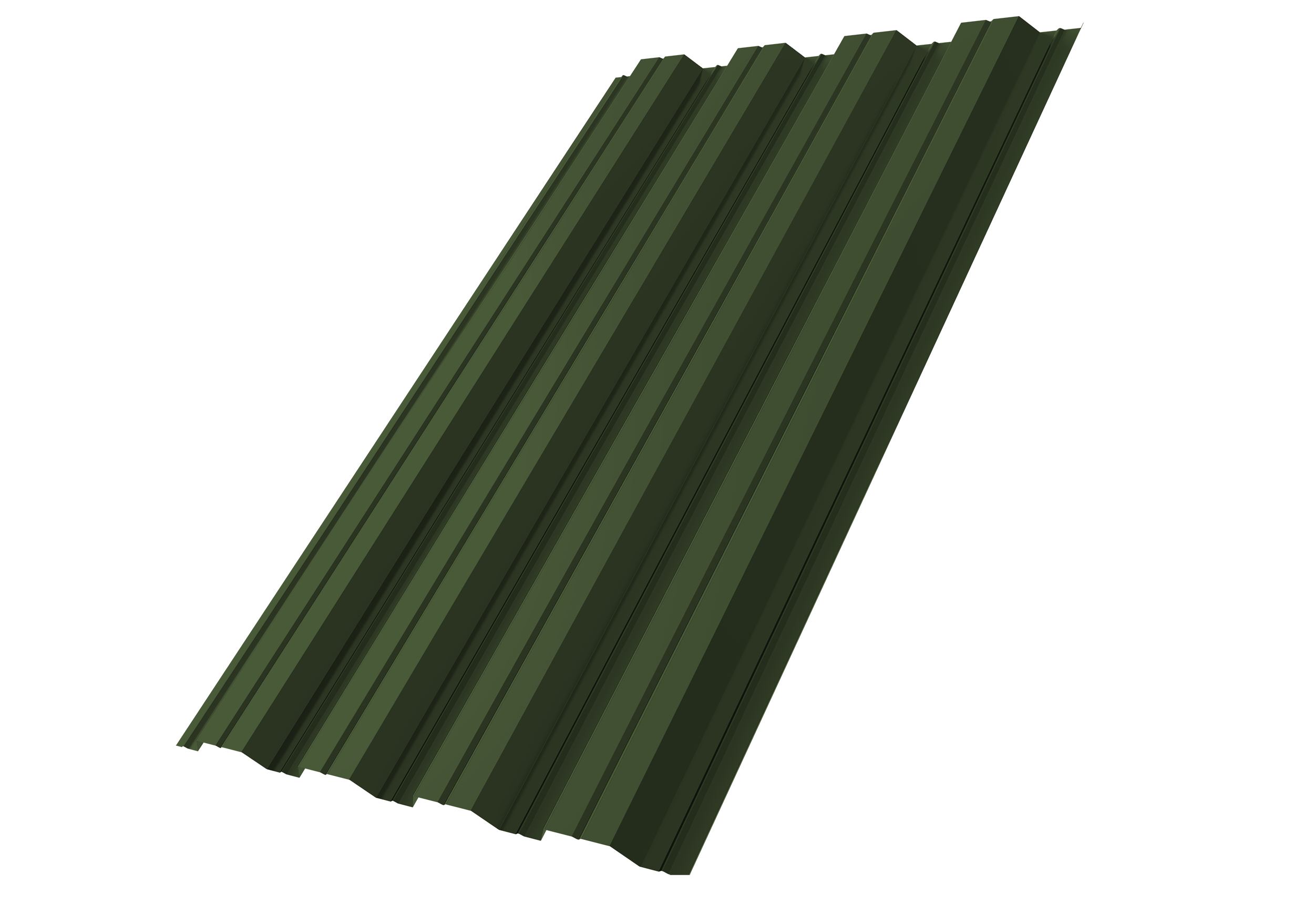 Профнастил НС44R 0,5 Satin Matt TX RAL 6020 хромовая зелень